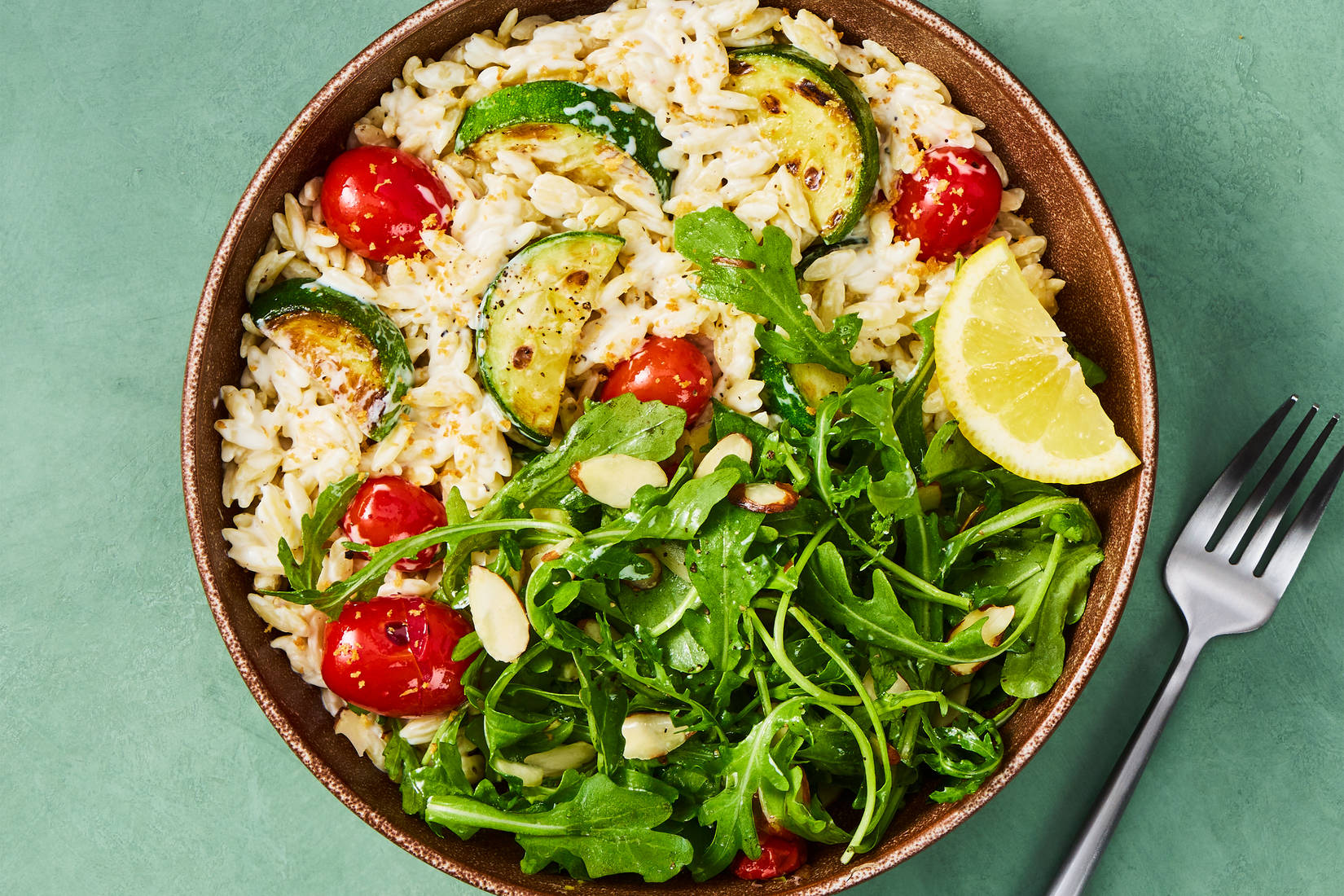 Creamy Zucchini & Tomato Orzotto