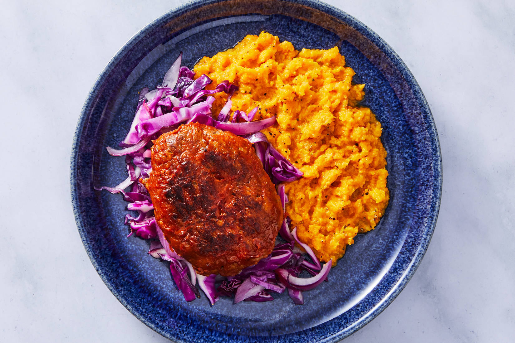 Meatloaves with Sautéed Red Cabbage
