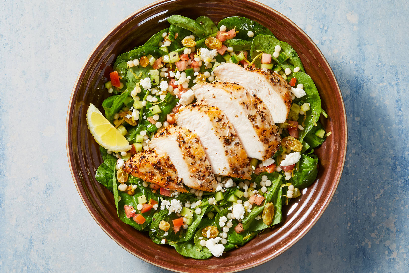 Oregano Chicken with Couscous-Feta Salad