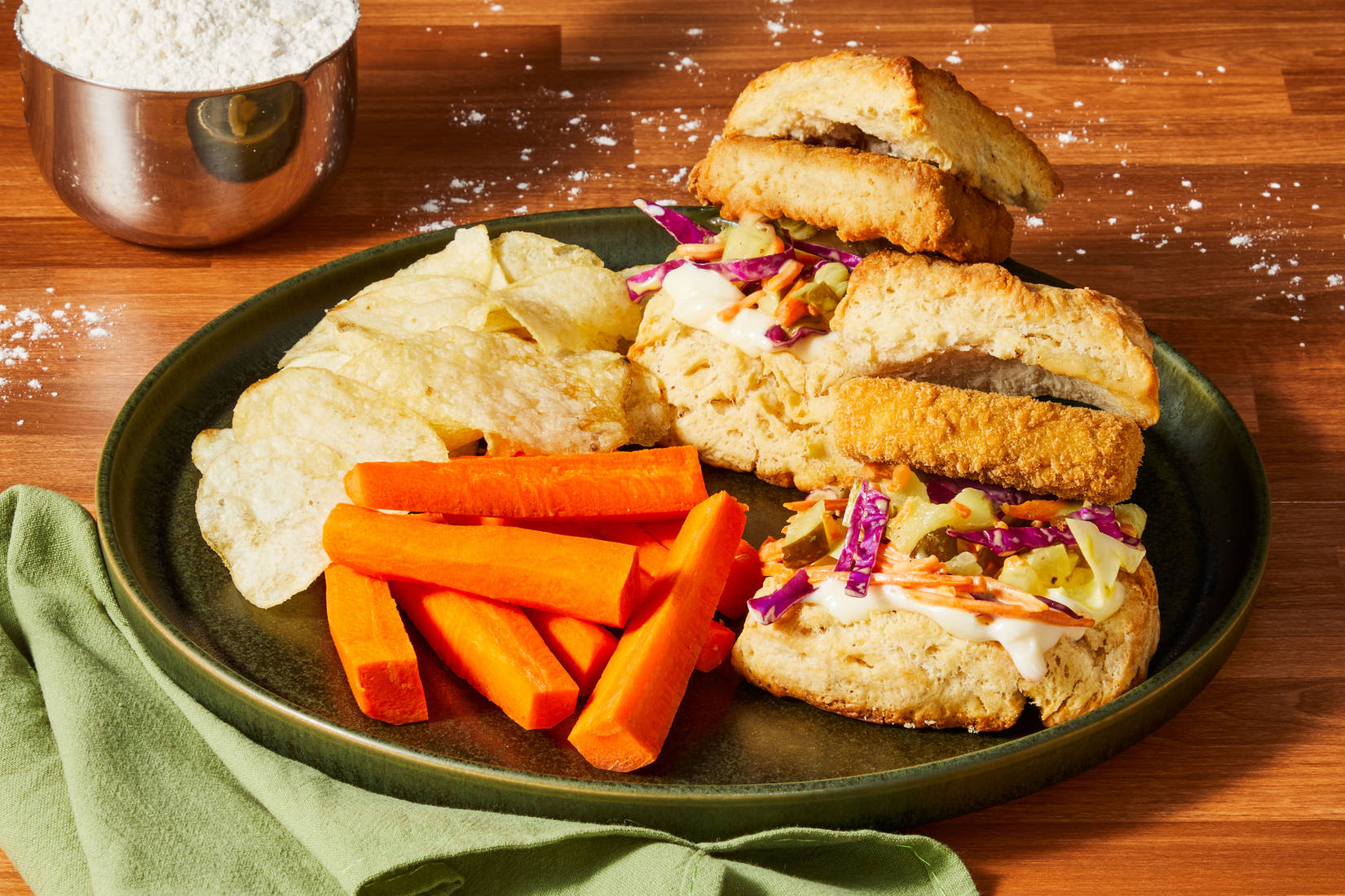 Crispy Tofu Biscuit Sandos