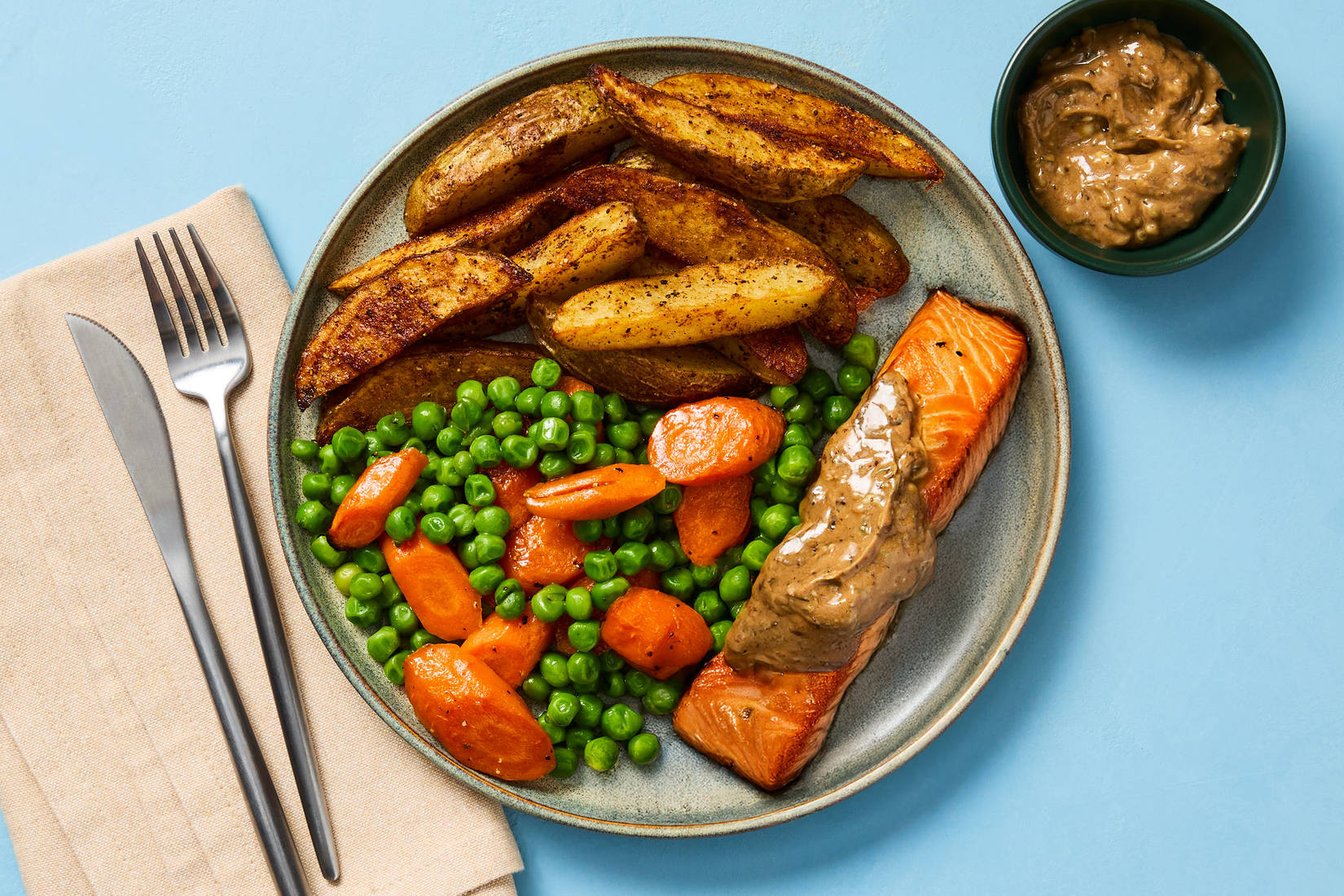 Sizzling Garlic Herb Butter Salmon