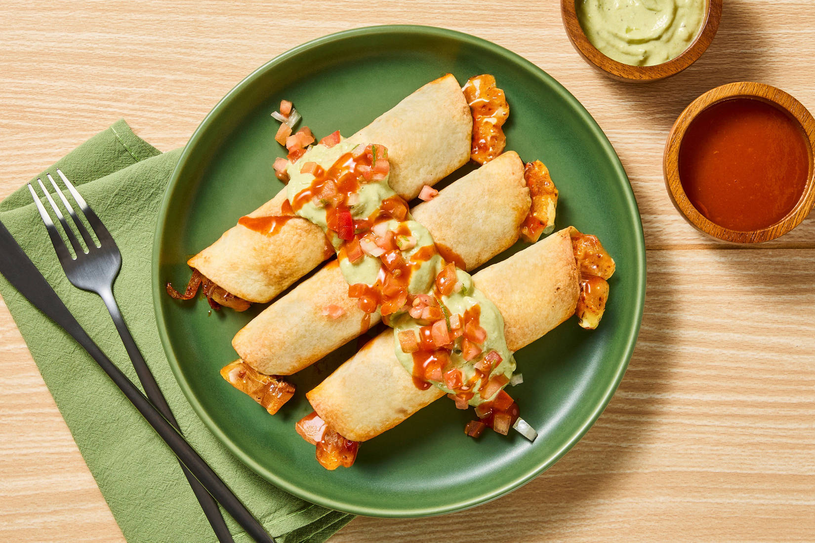 Fully Loaded Tofu Taquitos