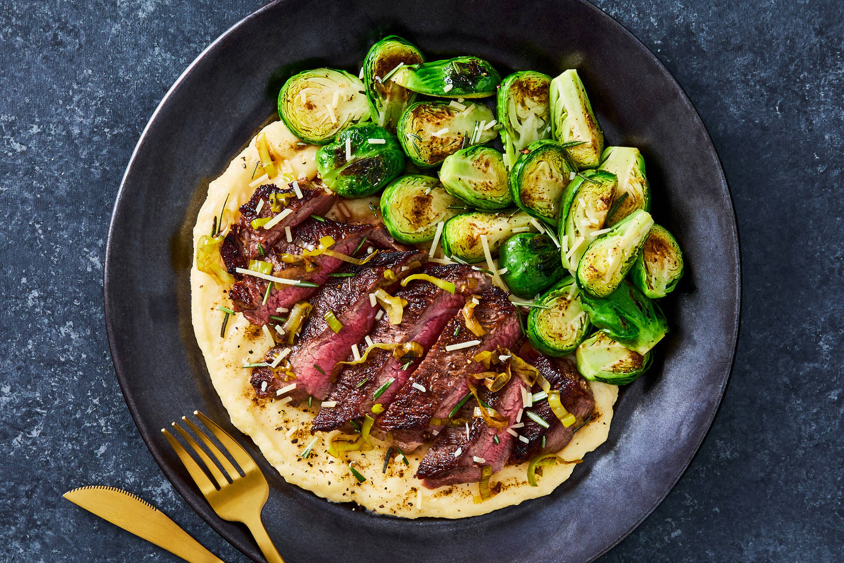 Rosemary Steak & Creamy Truffled Polenta