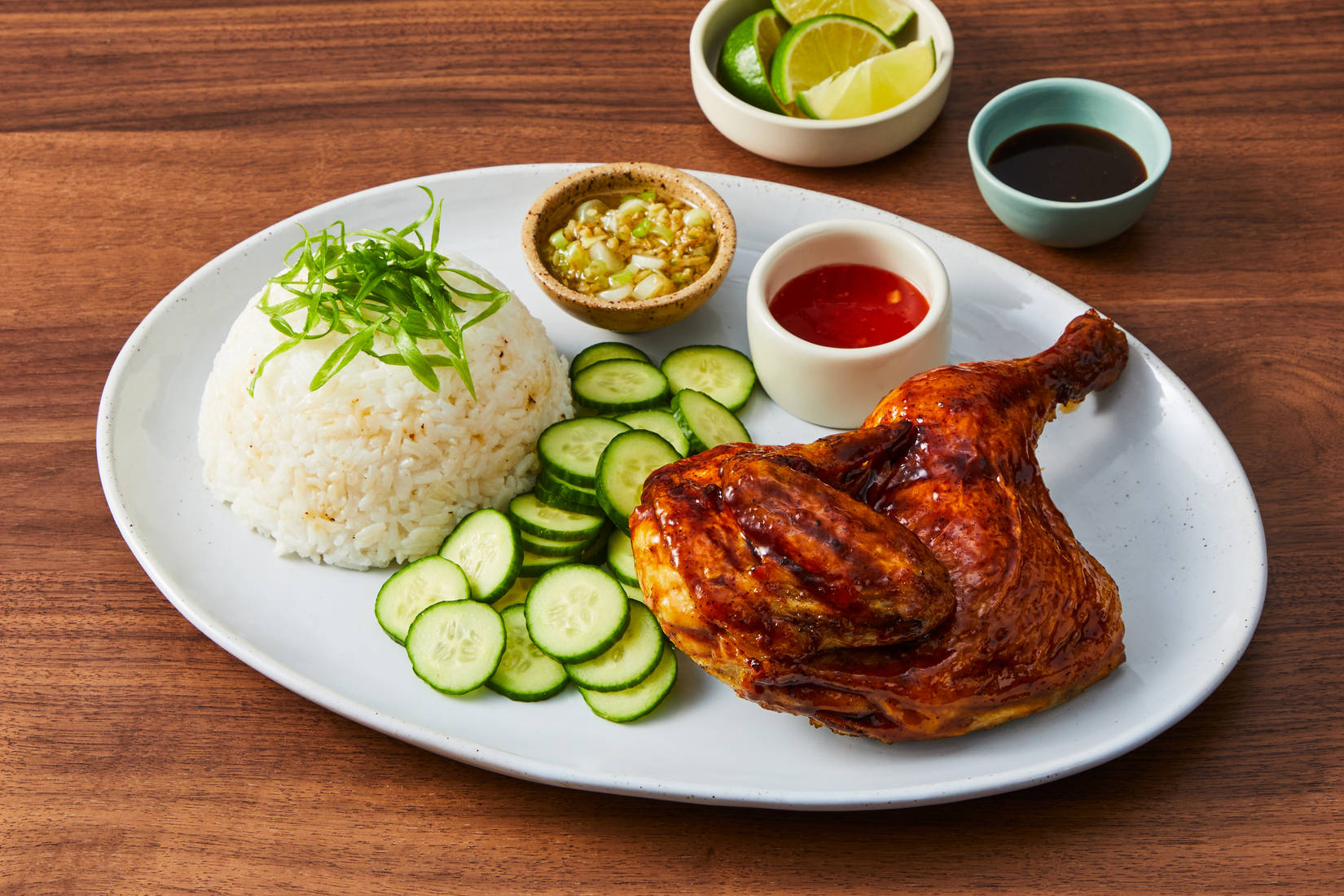 Hainanese-Style Roasted Chicken & Rice