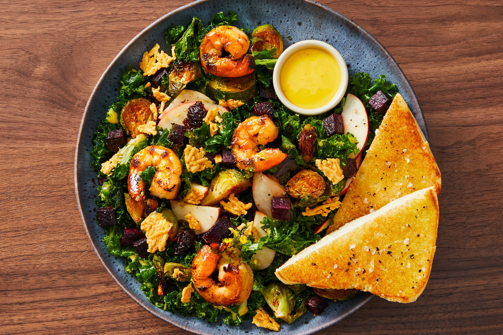 Cranberry-Apple Shrimp & Kale Salad