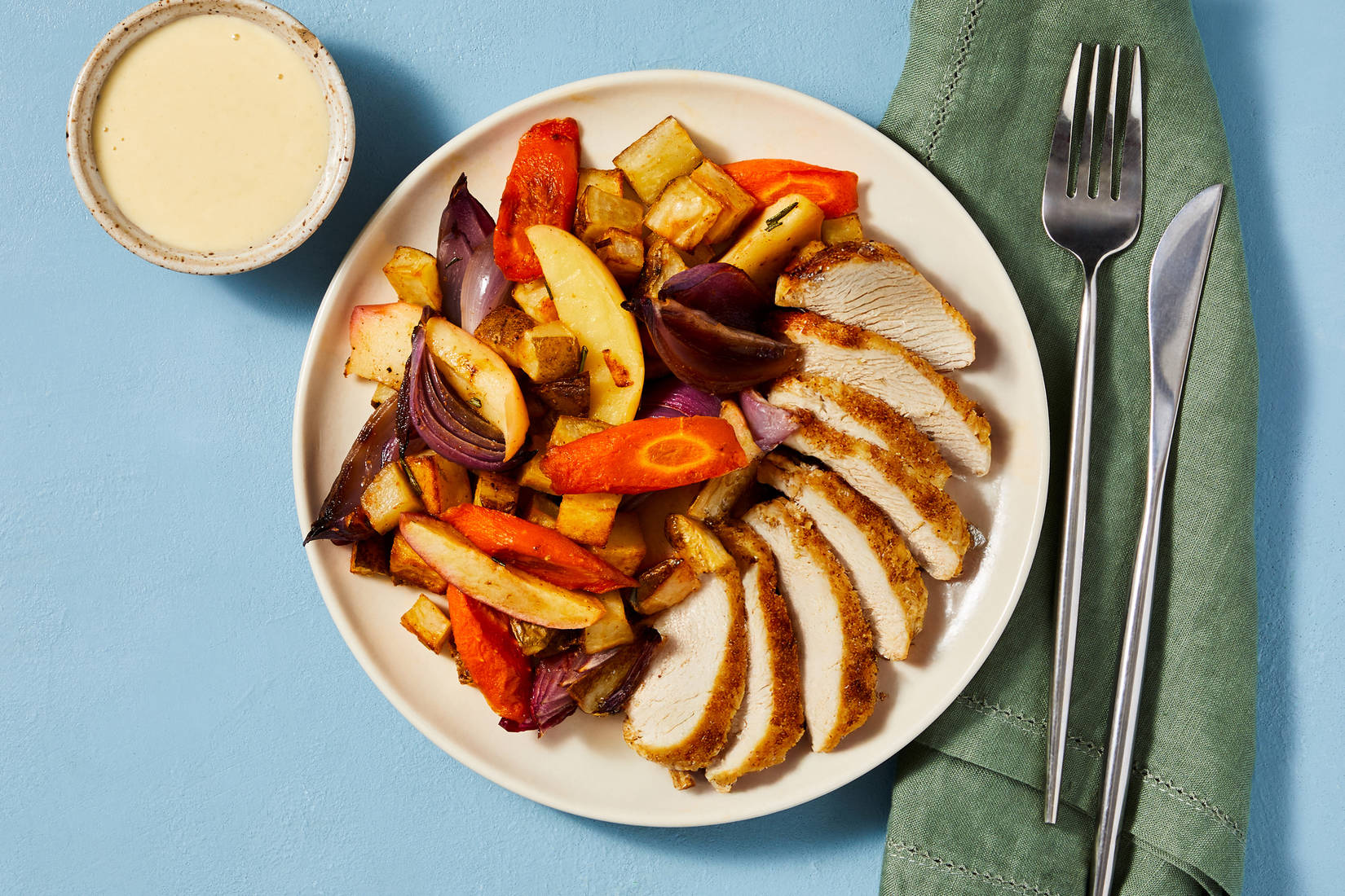 Sheet Pan Chicken with Creamy Mustard