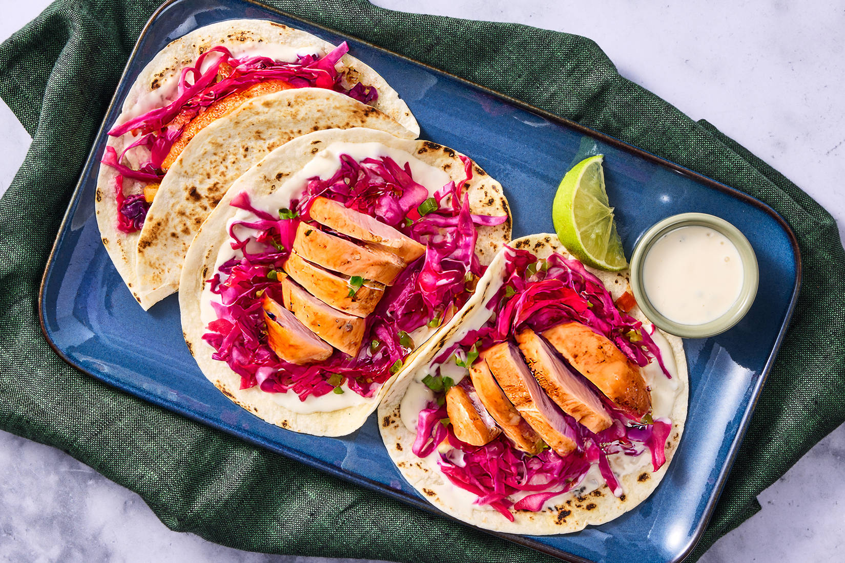 One-Pan Queso Blanco Chicken Tacos