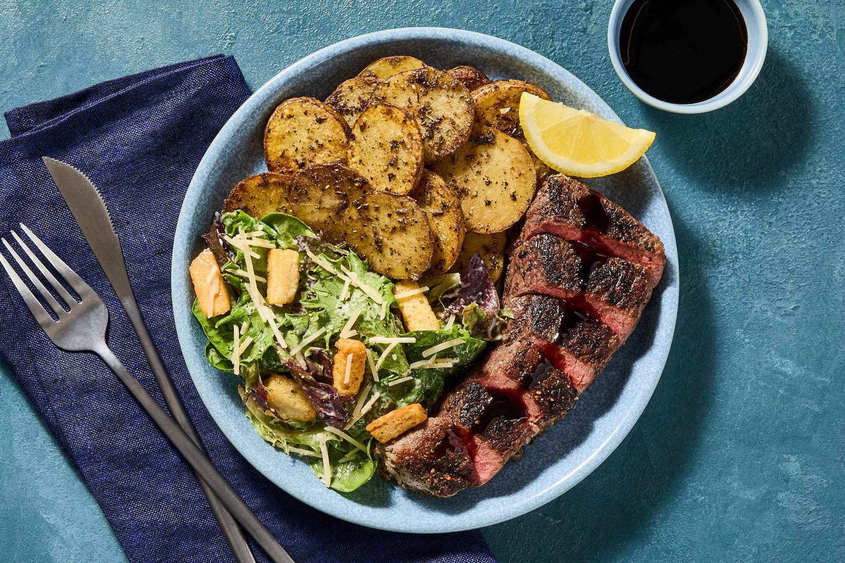Balsamic-Glazed Rib-Eye Steak Tagliata