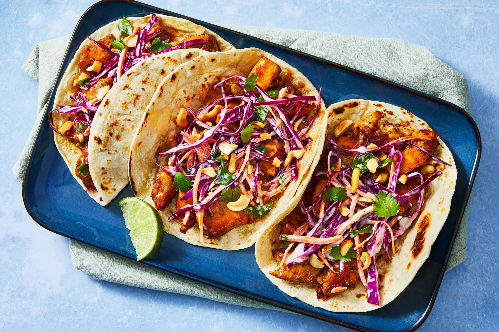 One-Pan Spicy Hoisin Shrimp Tacos