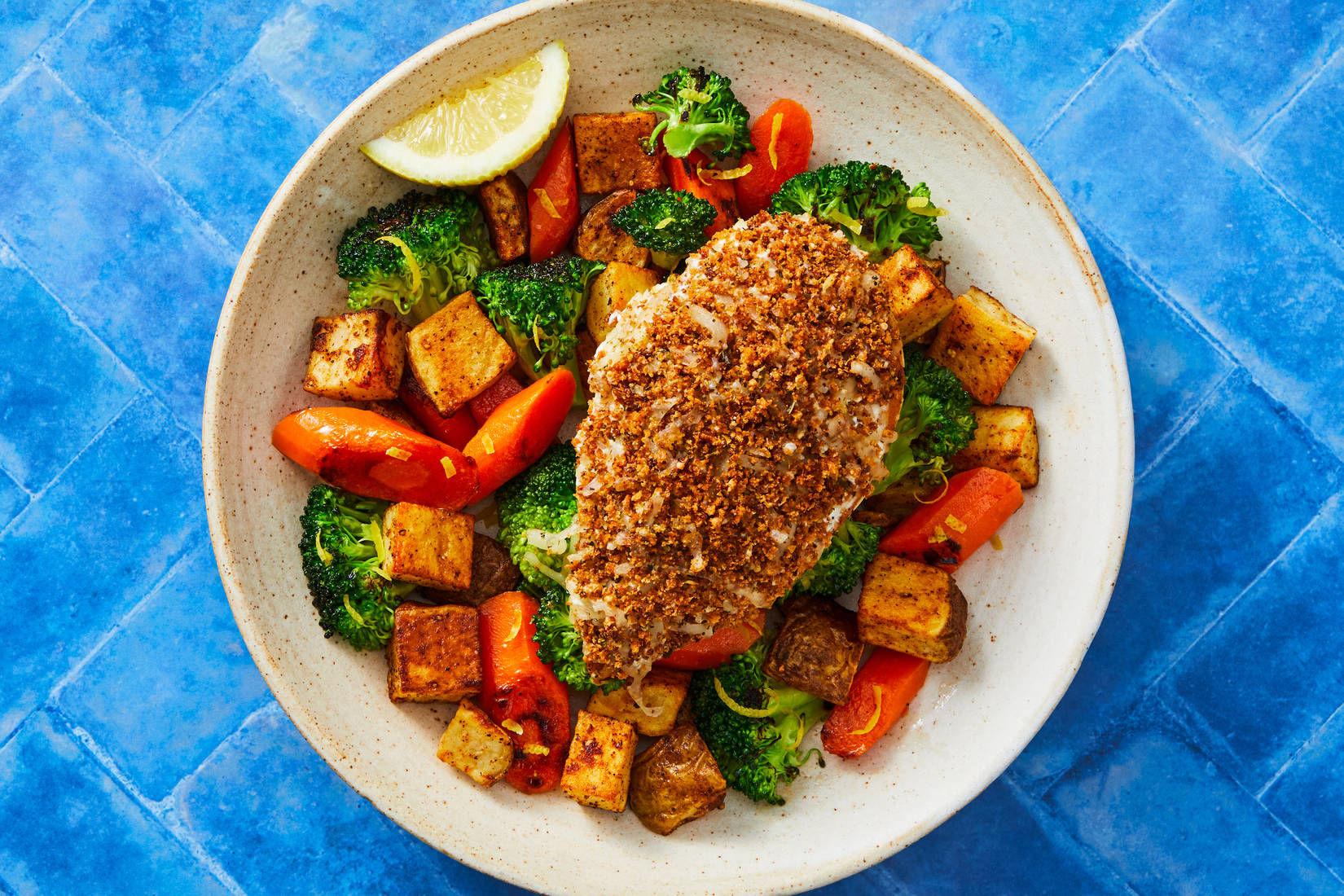 Crunchy Italian Chicken Sheet Pan Bake