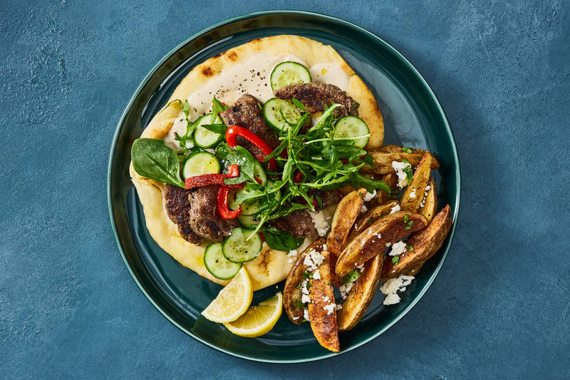 Greek-Inspired Bison Gyros