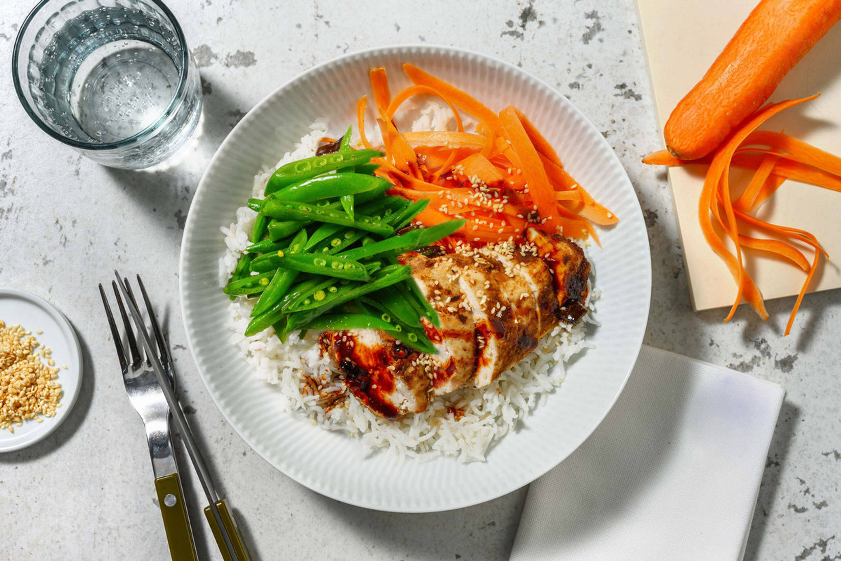 Teriyaki-Sambal Chicken Donburi