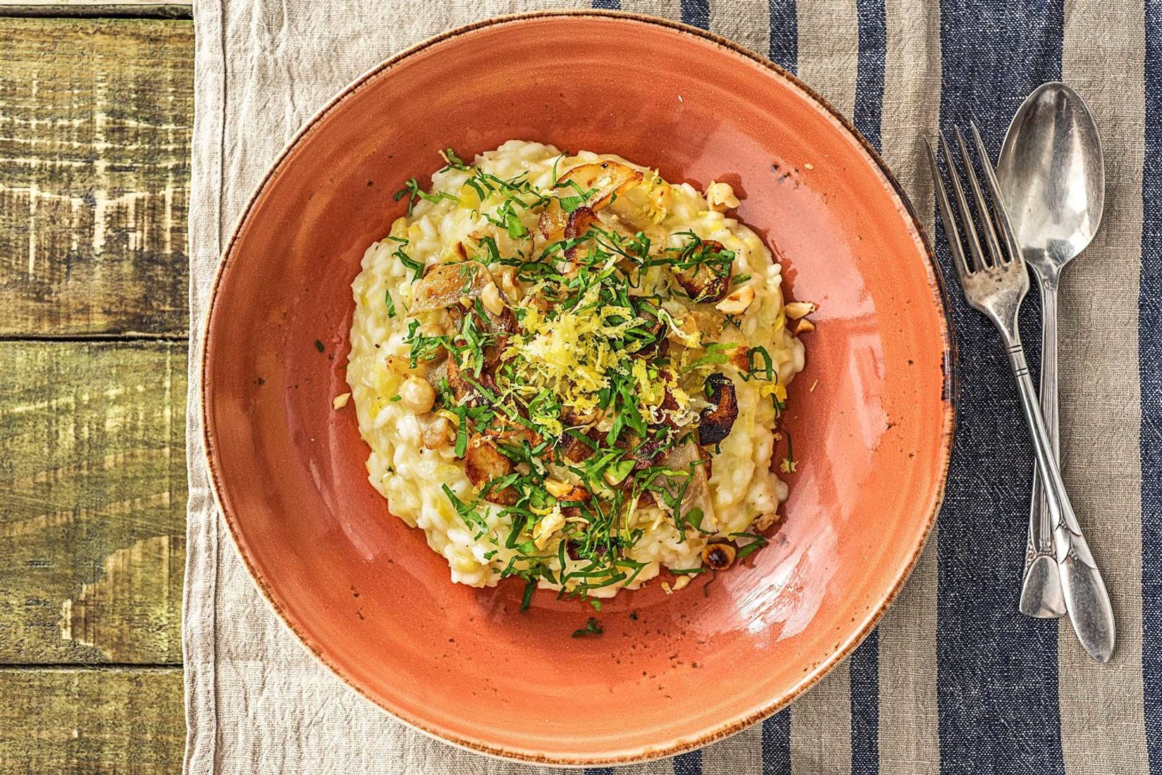Risotto aux topinambours & comté râpé