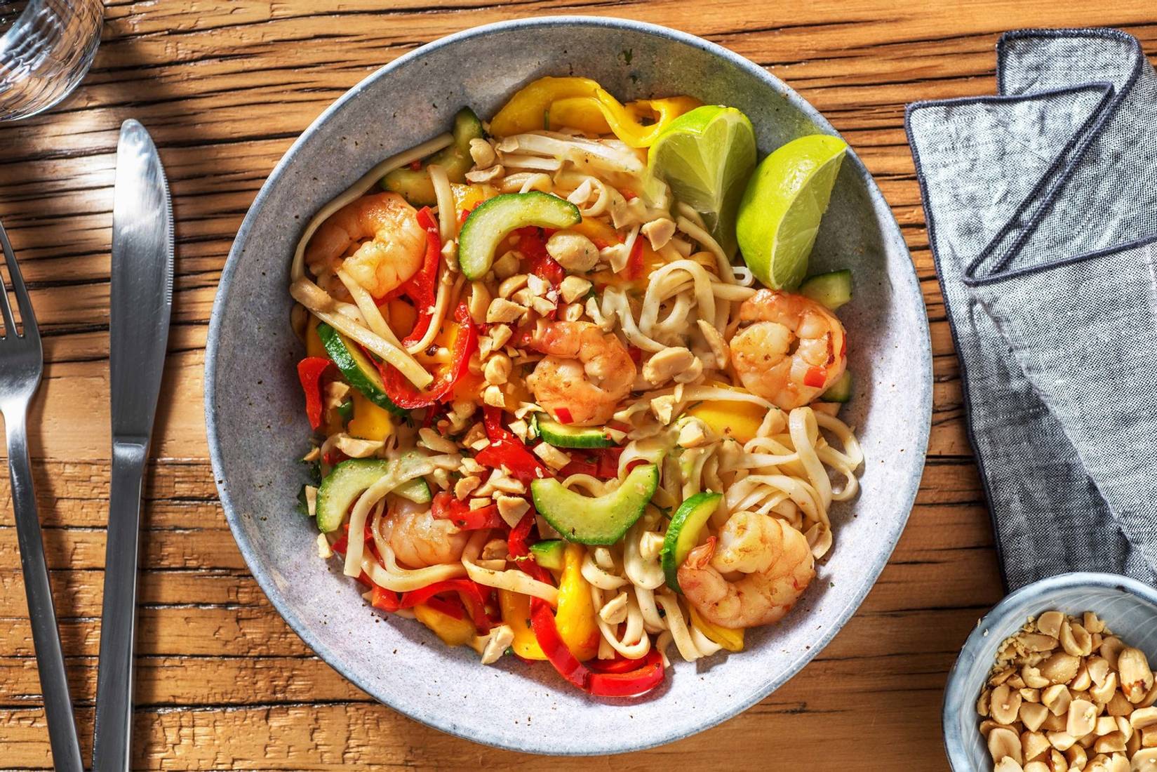 Salade crevettes sautées & mangue