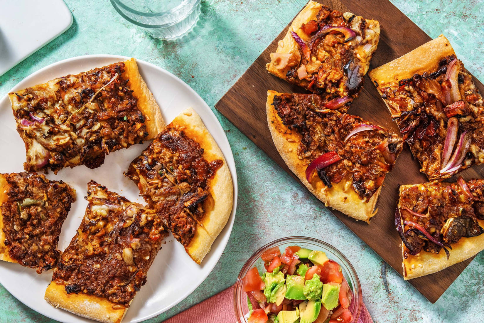 Köttfärspizza på amerikanskt vis