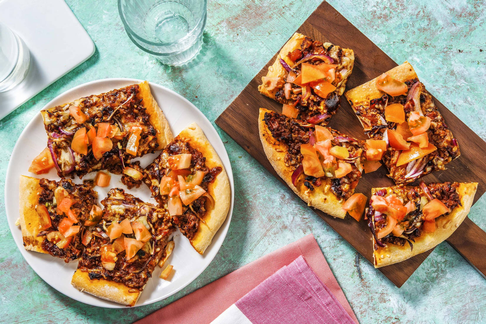 American style köttfärspizza