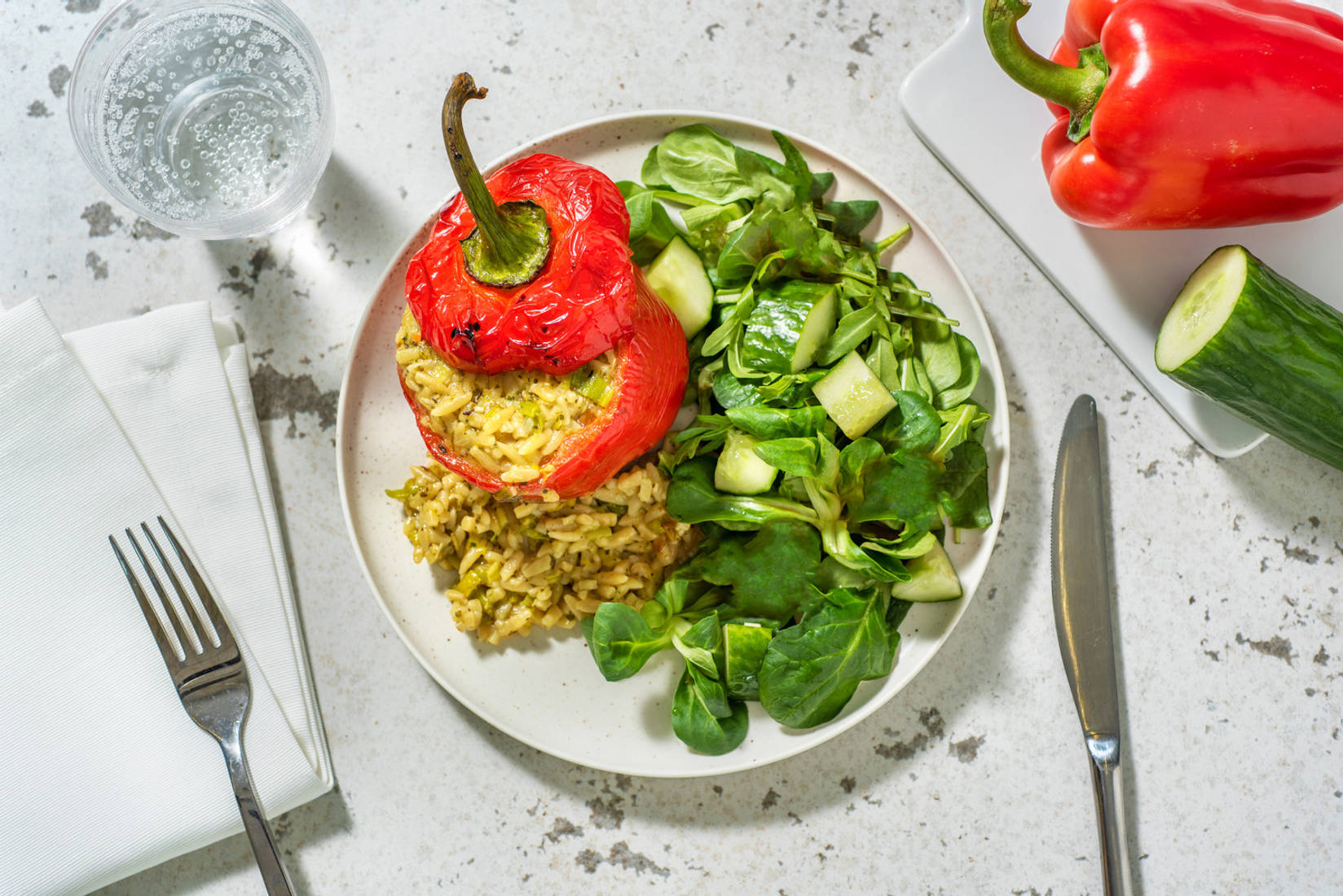 Poivron farci végétarien