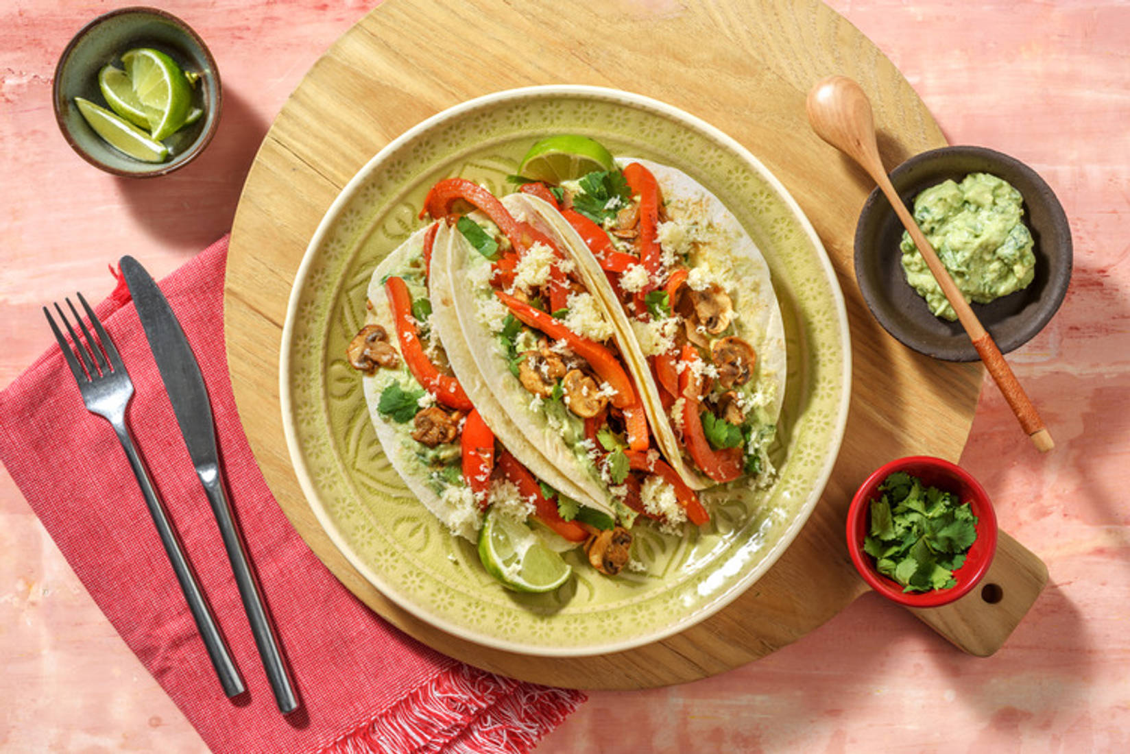Bell Pepper and Mushroom Fajitas