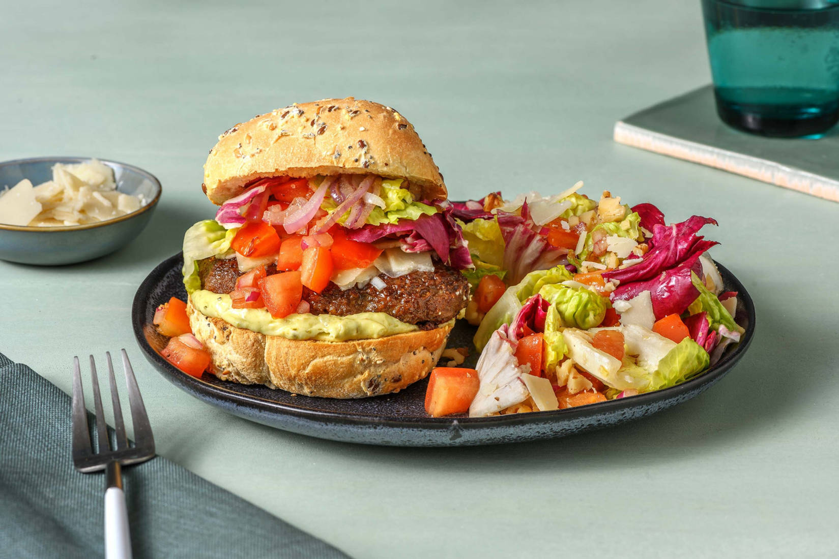 Burger aux couleurs de l'Italie