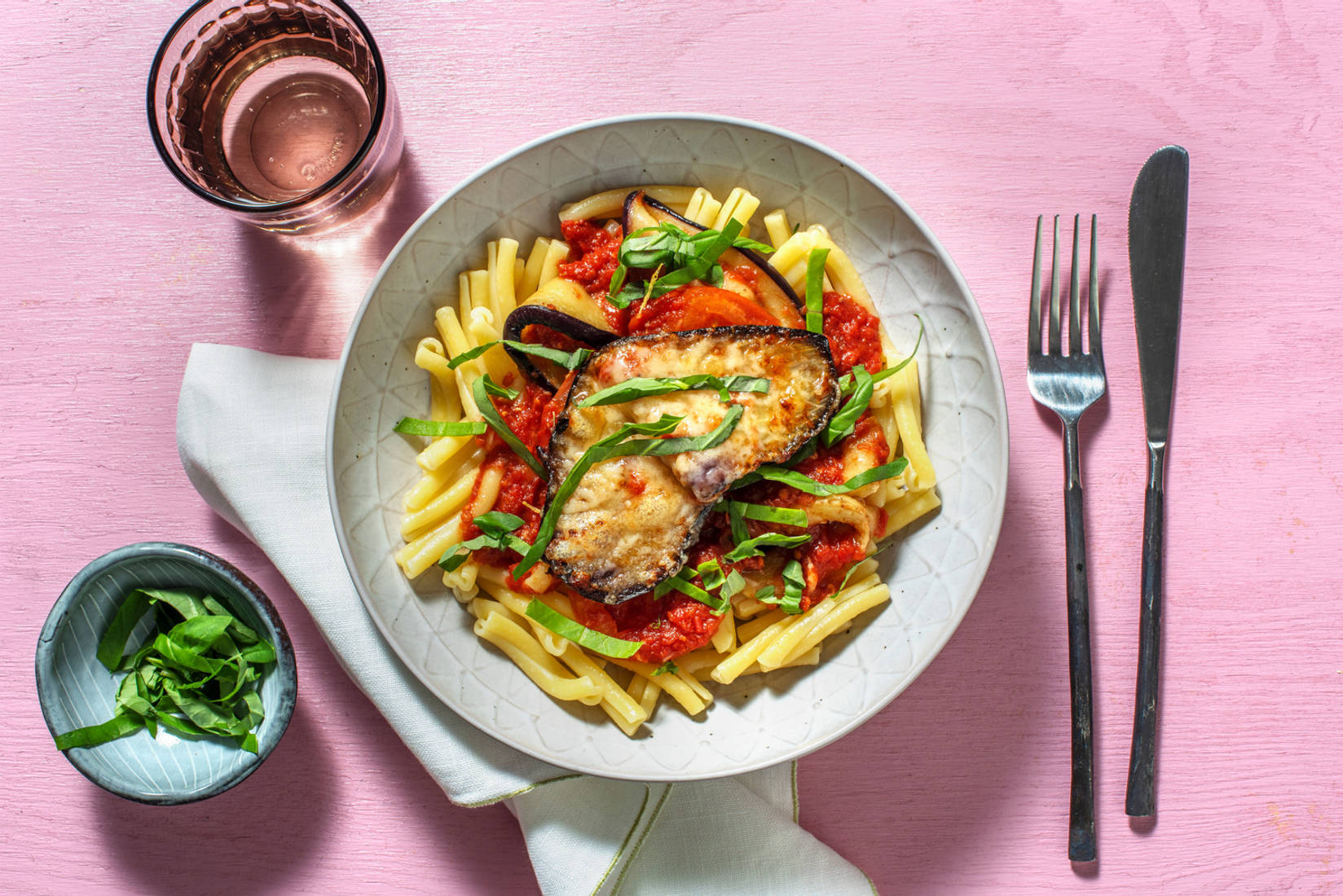 Aubergine au fromage et courgette al forno