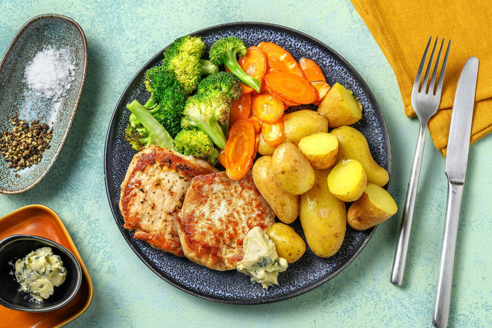 Hvitløksmarinert svinekam