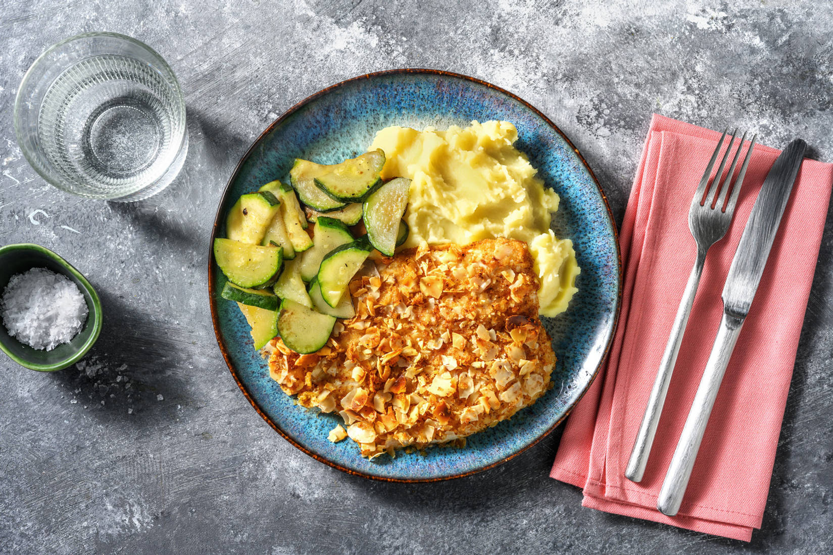 Pollo crujiente con rebozado de almendras