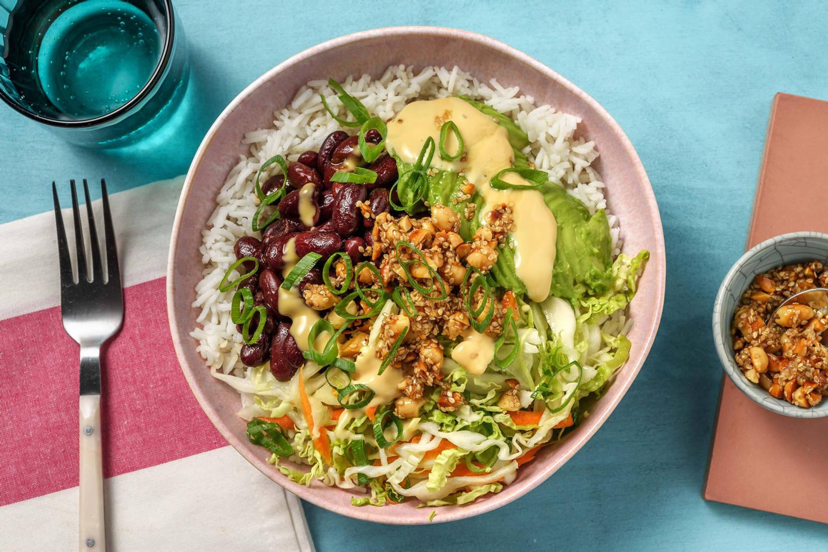 Vegetarisk kidneybønnebowl