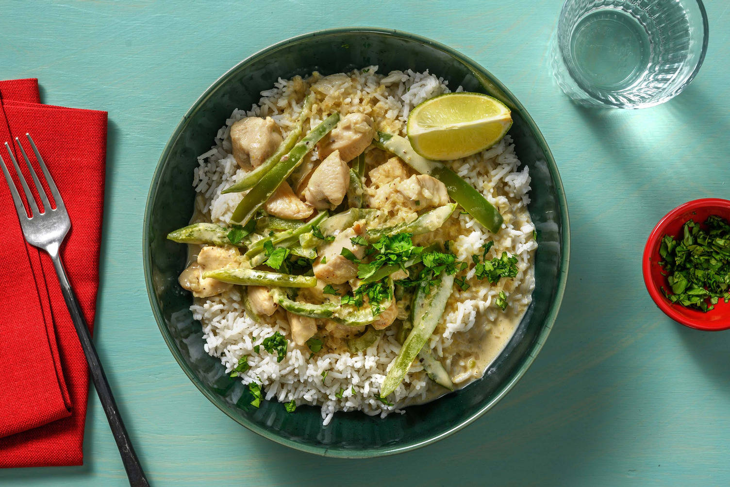 Poulet thaï au curry vert & lait de coco
