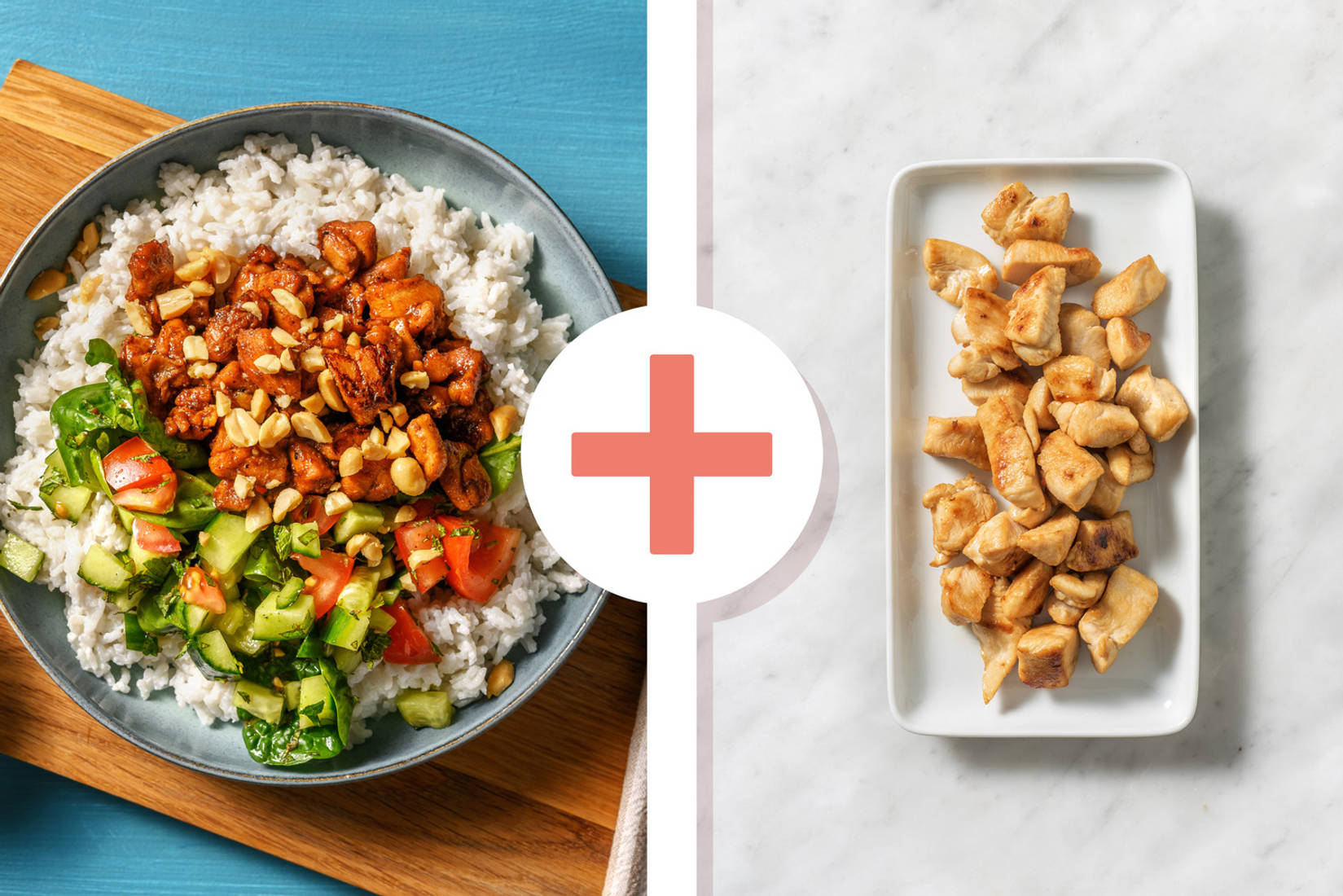 Pollo caramellato e riso al latte di cocco