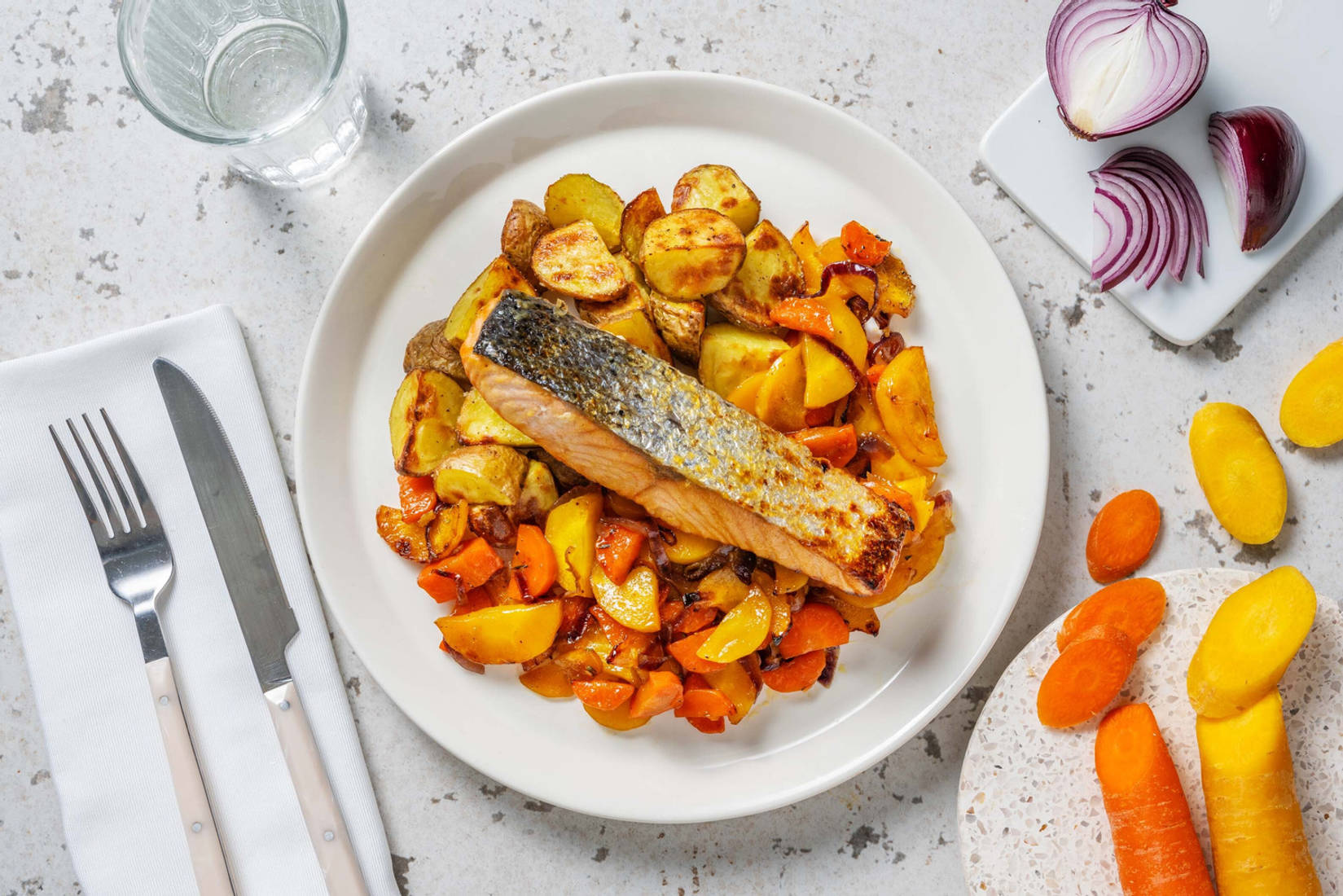 Saumon à la moutarde et au miel 