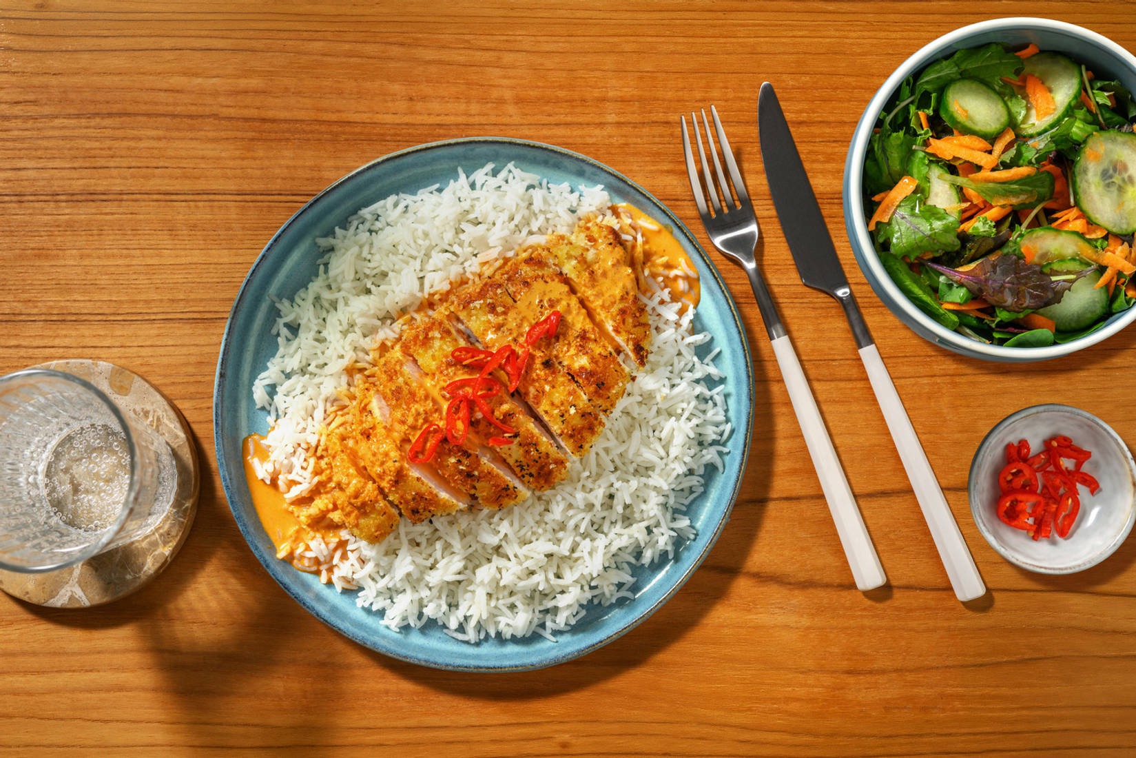 Coconut Katsu Prawn & Garlic Rice