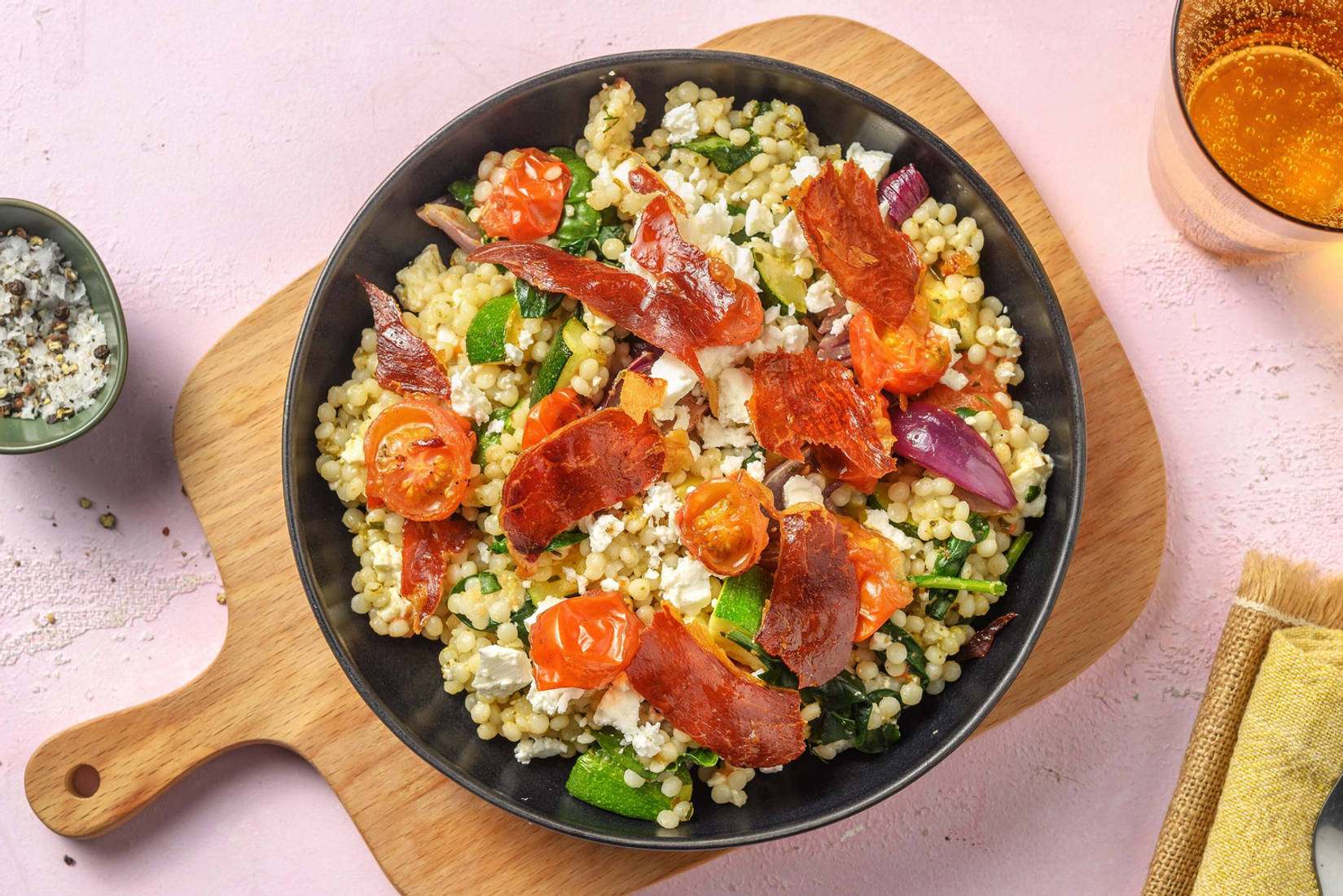 Pestodressad pärlcouscous