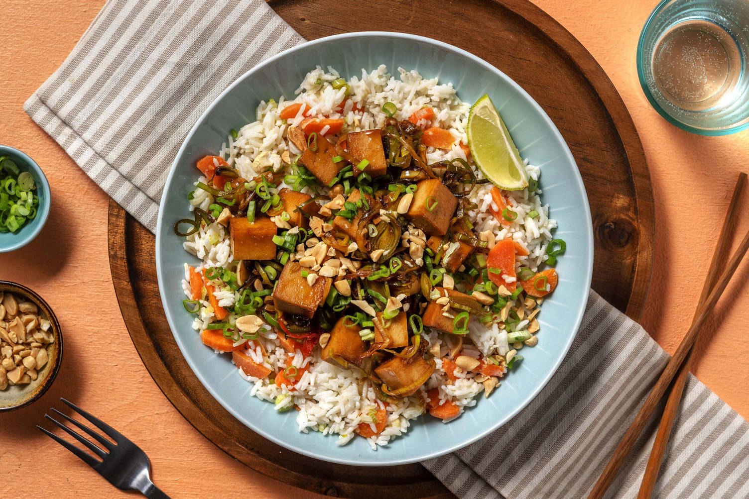 Kiribath - riso al latte di cocco e tofu glassato