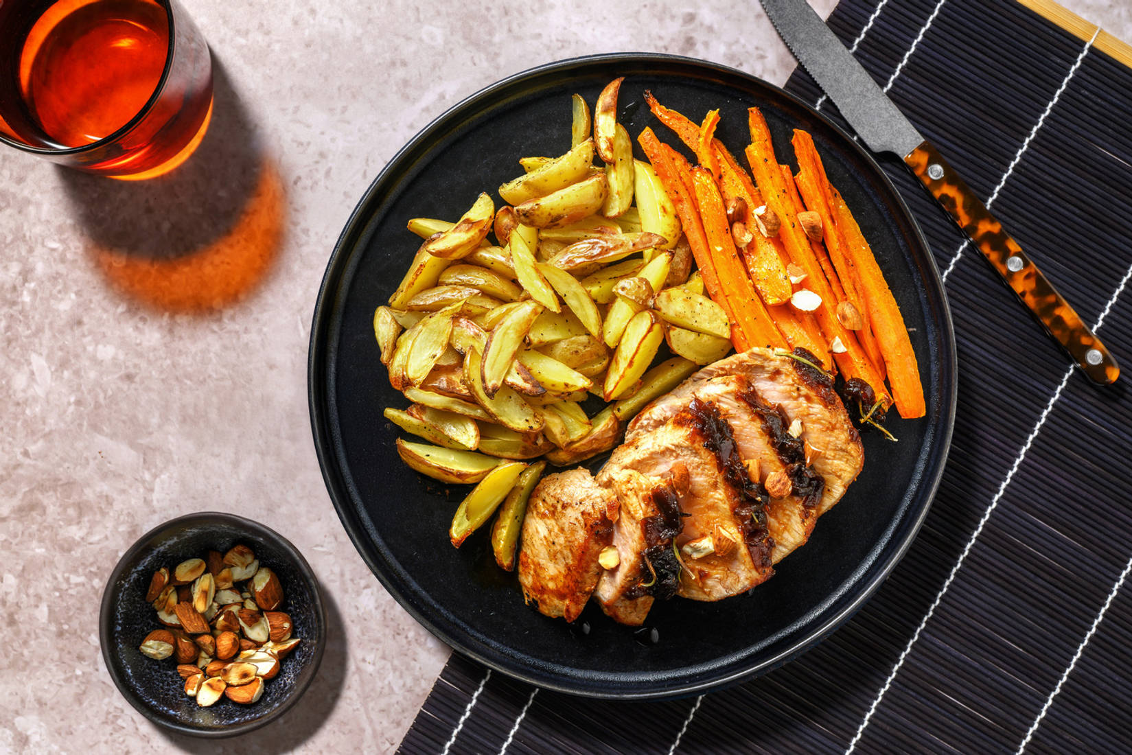 Lonza di maiale alle cipolle caramellate