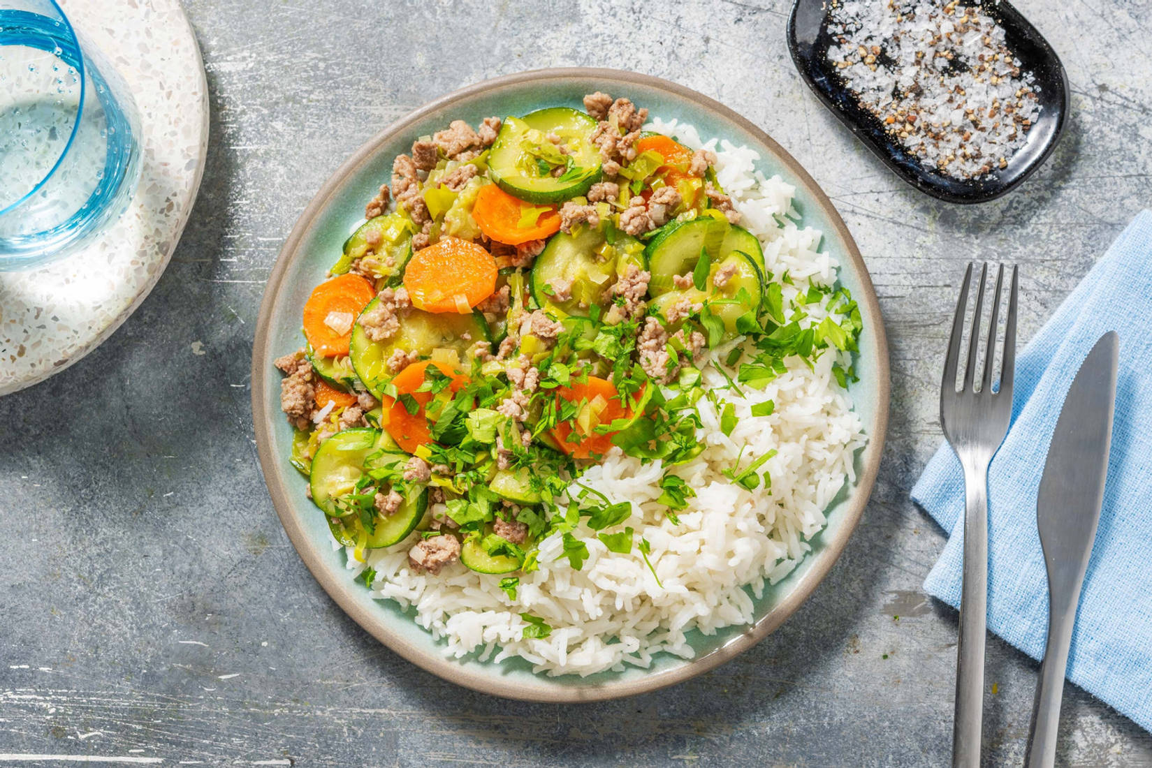 Bowl di salsiccia e riso Basmati