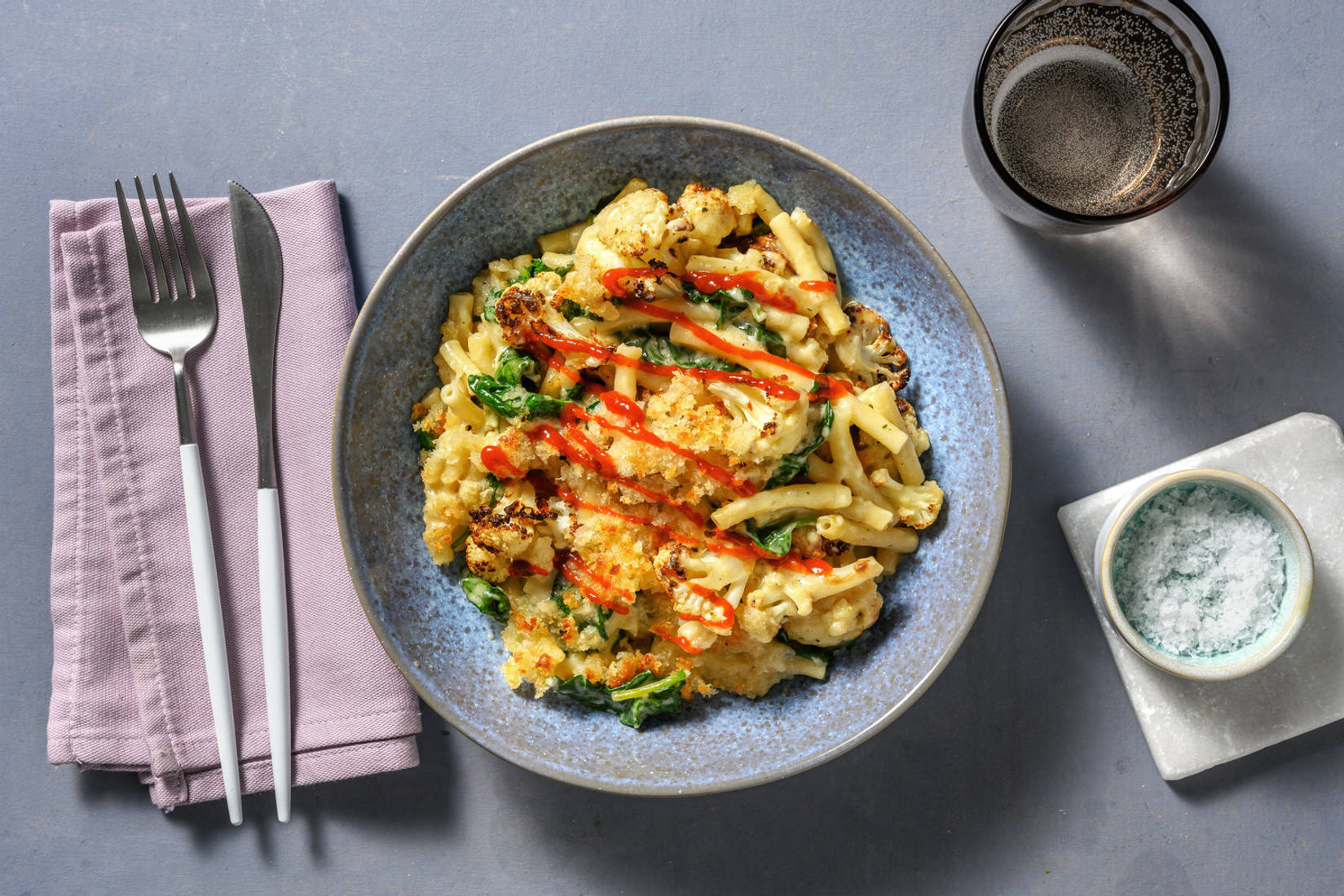 Blue Cheese Cauliflower Mac and Cheese