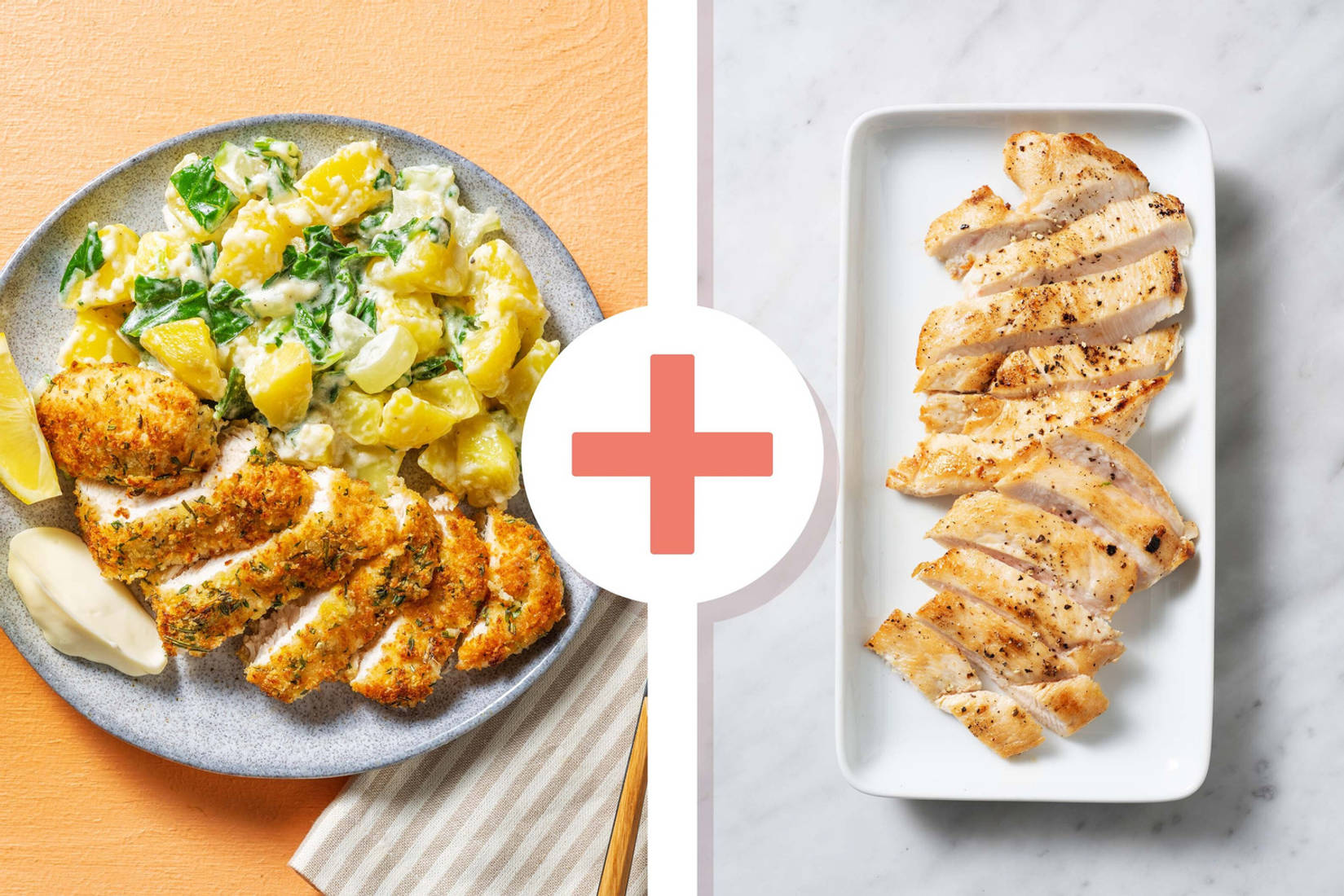 Pollo in crosta di pane panko e timo