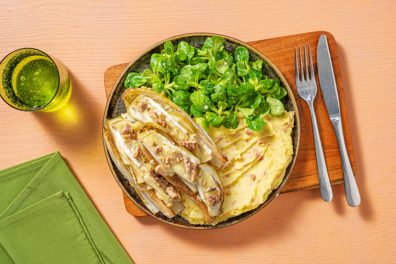 Gratin de chicon au brie & noix