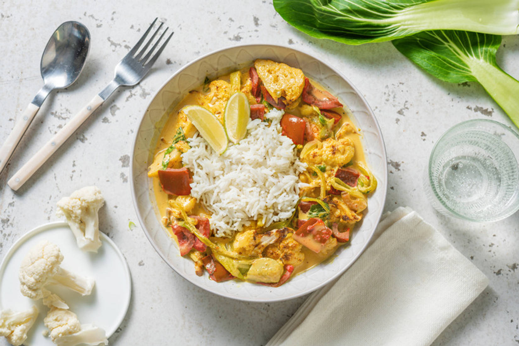 Spicy Thai Cauliflower Curry with Irish Chicken 