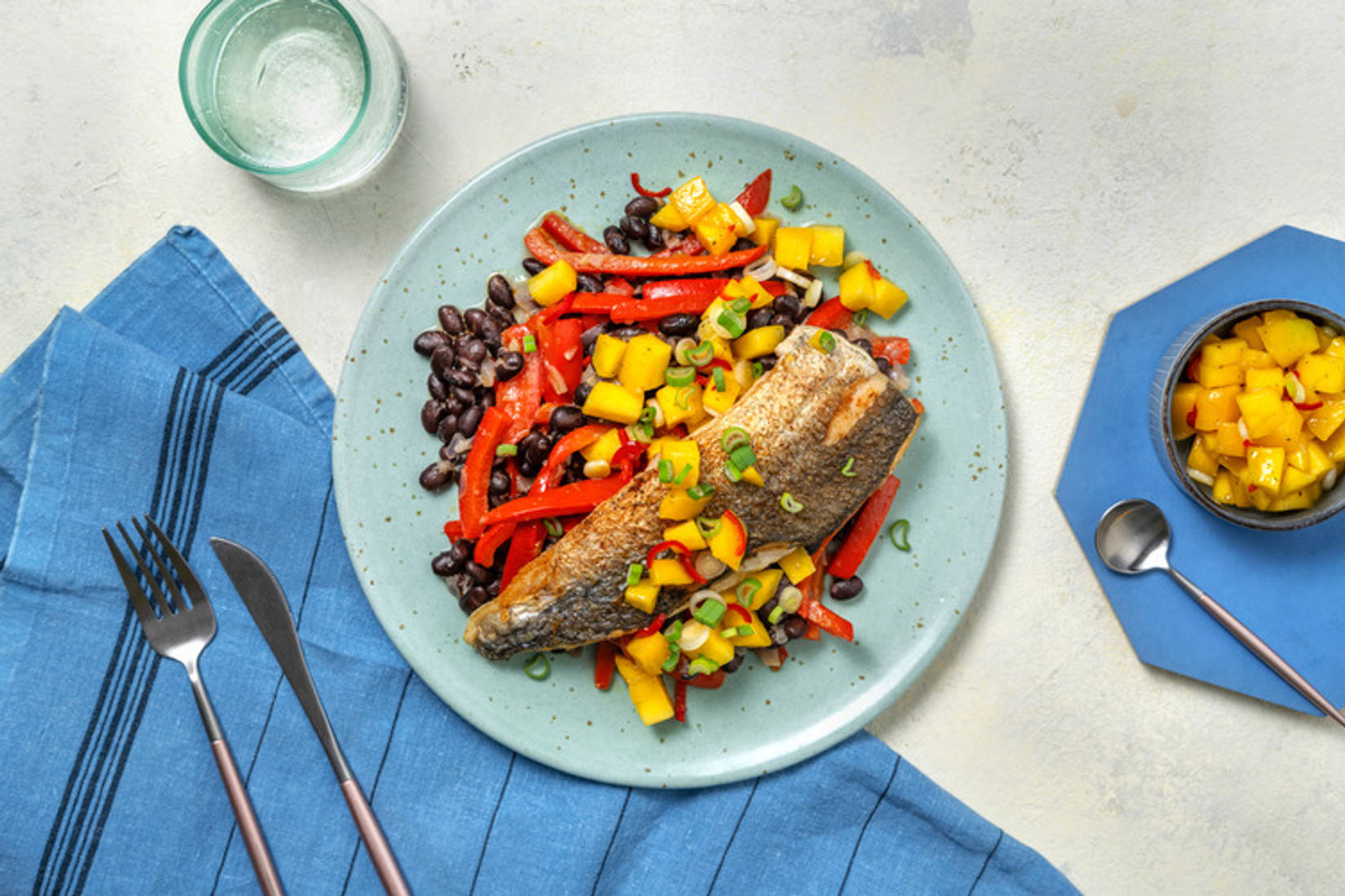 Caribbean Style Fischfilet mit Mangosalsa