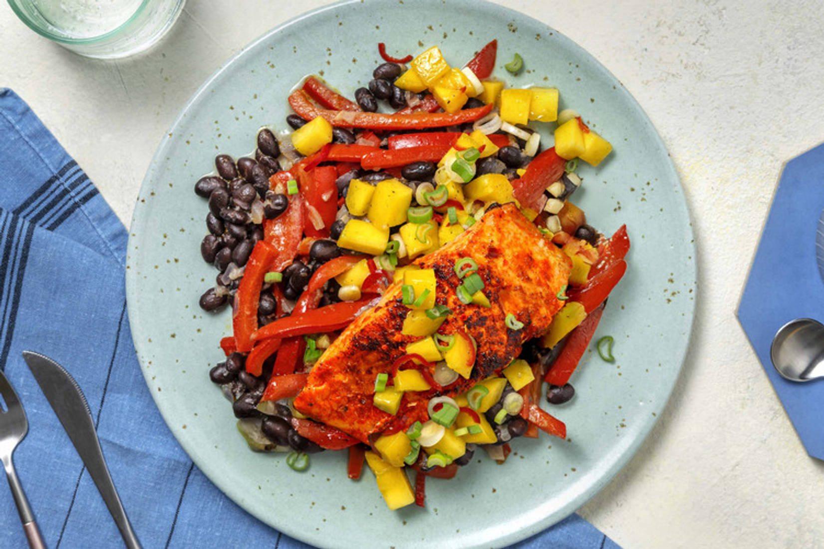 Caribbean Style Lachs mit Mangosalsa