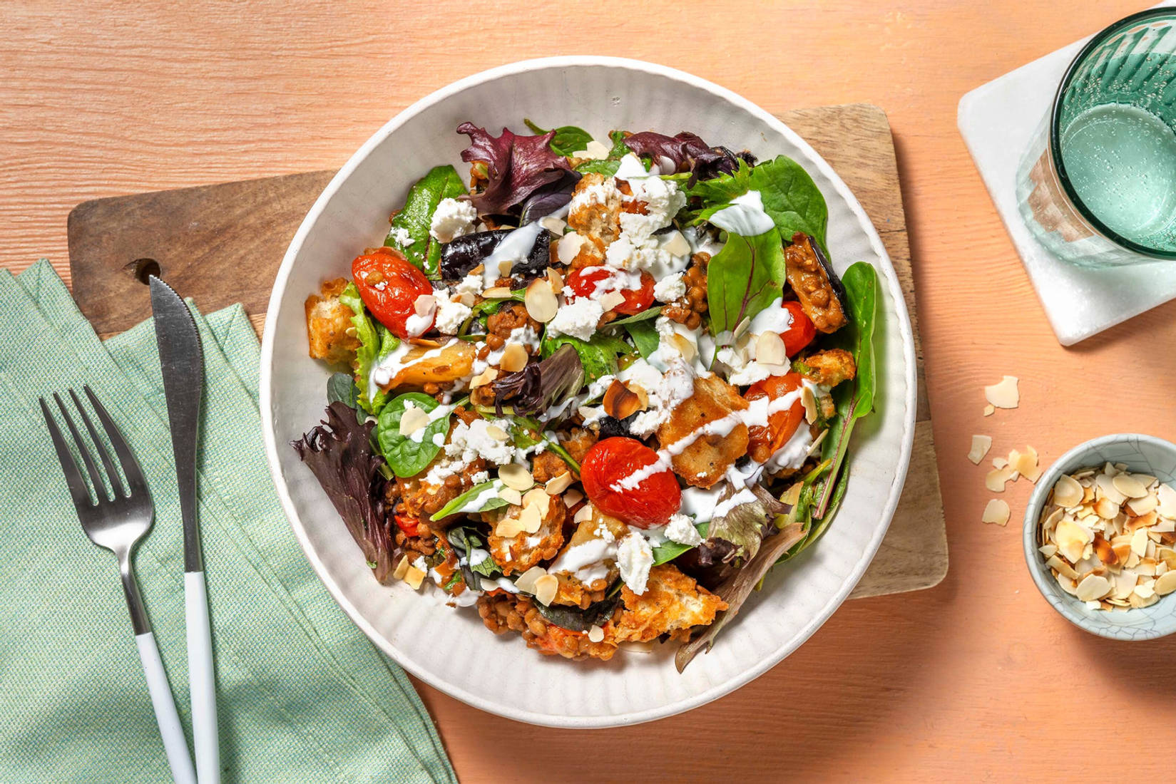 Warm Roasted Tomato and Lentil Salad