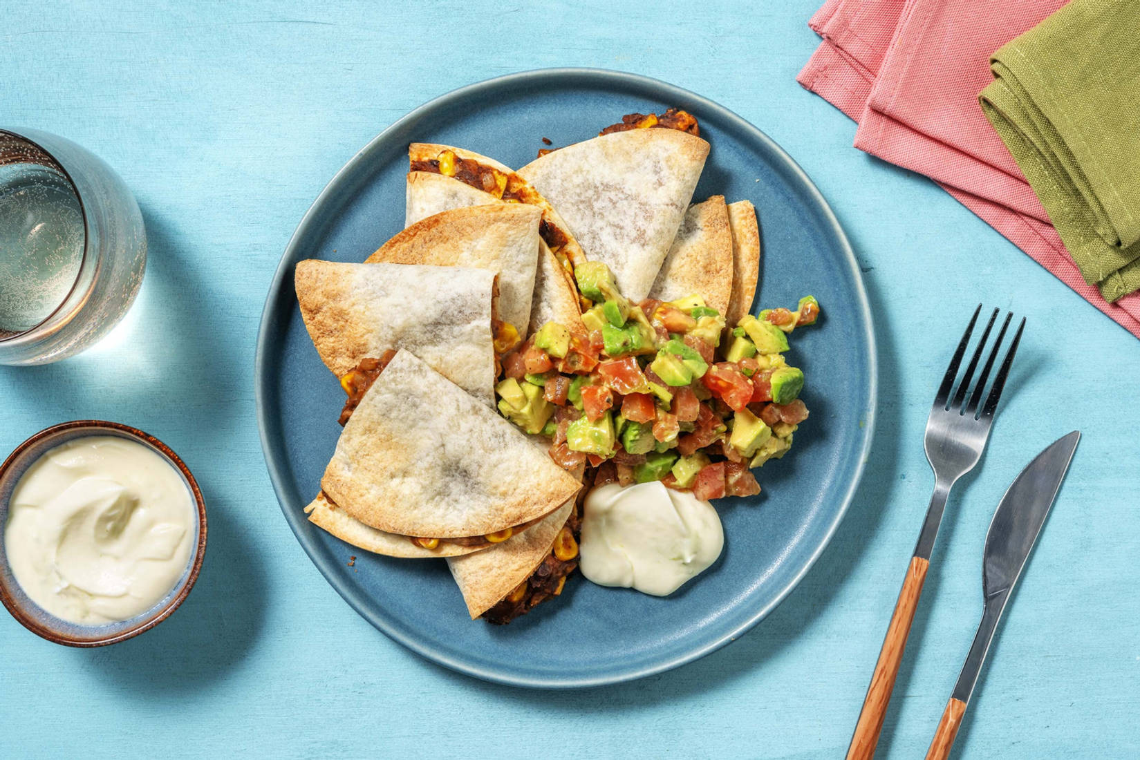 Krispiga vegoquesadillas