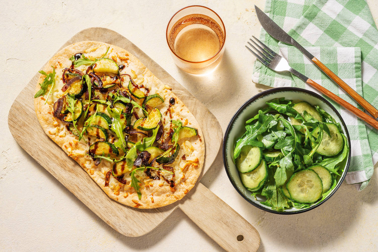 Flammkuchen met grillkaas