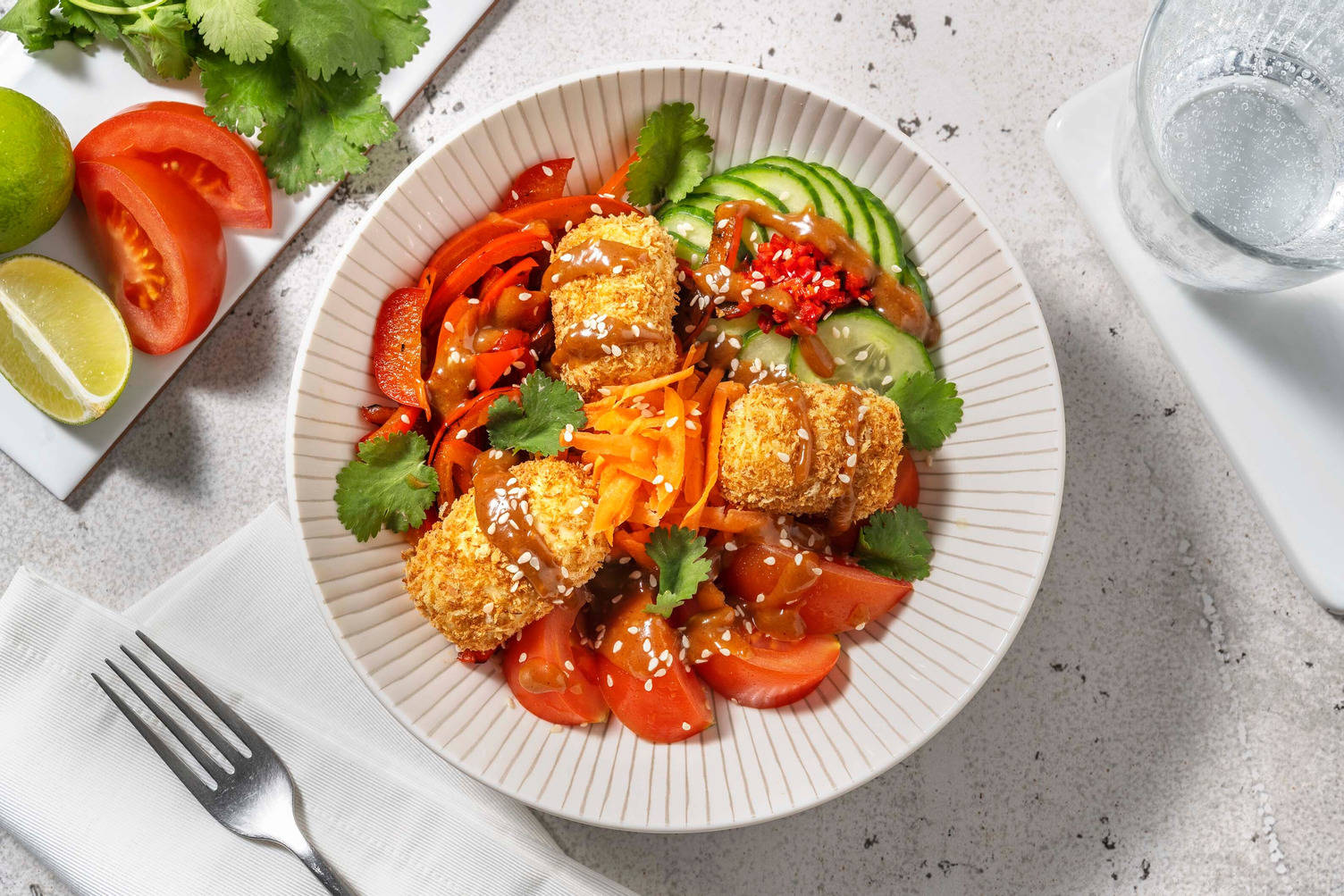 Bowl de légumes à l'asiatique