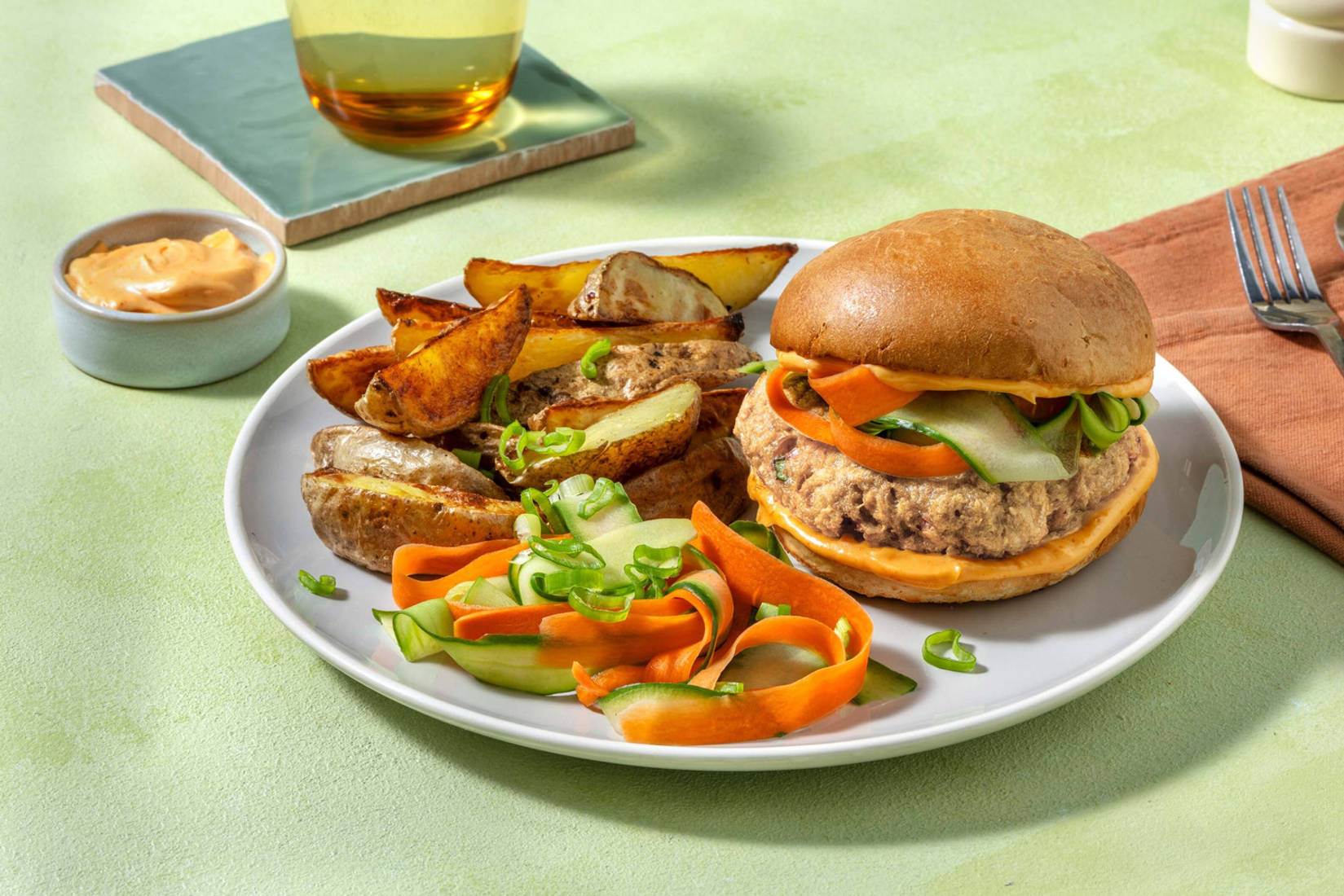 Kryddig torskburgare