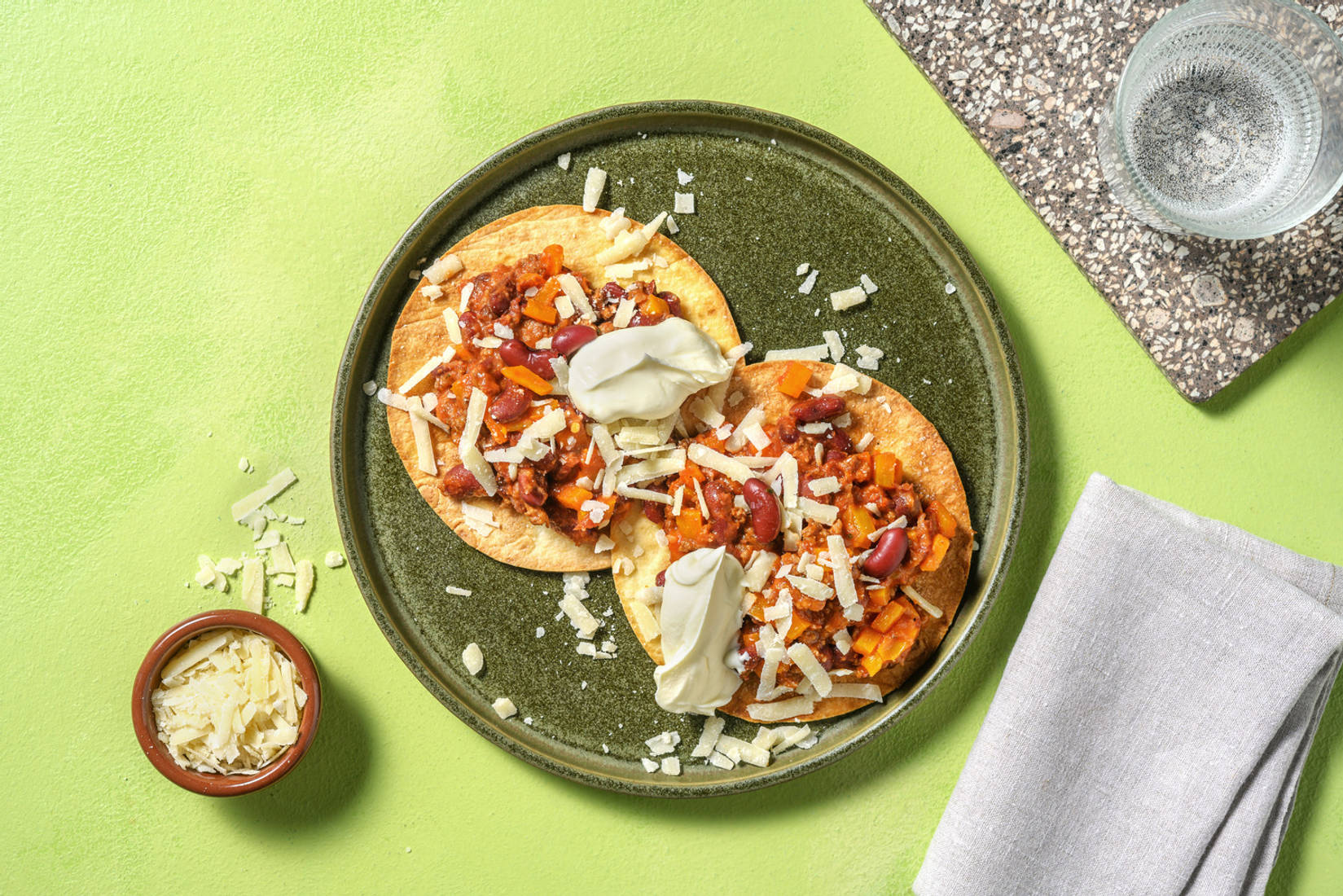 Beef, Bean & Chorizo Tostadas Rapidas