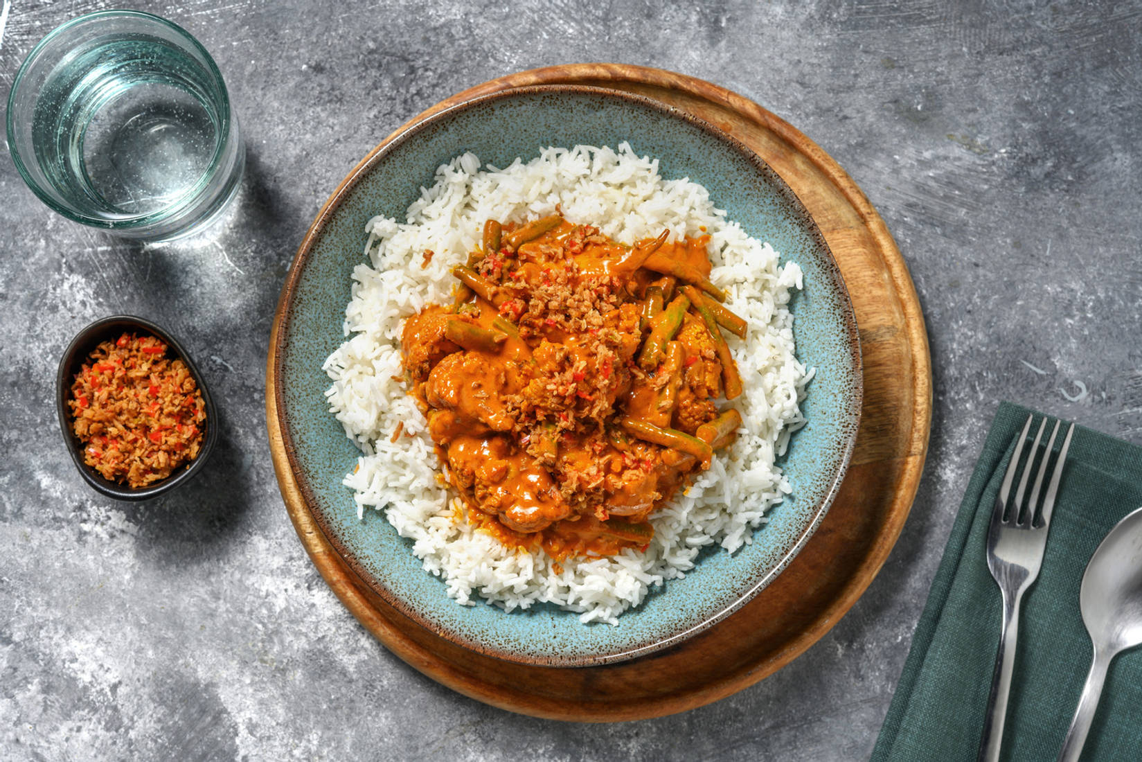 Indonesian Style Vegetable Curry and Rice