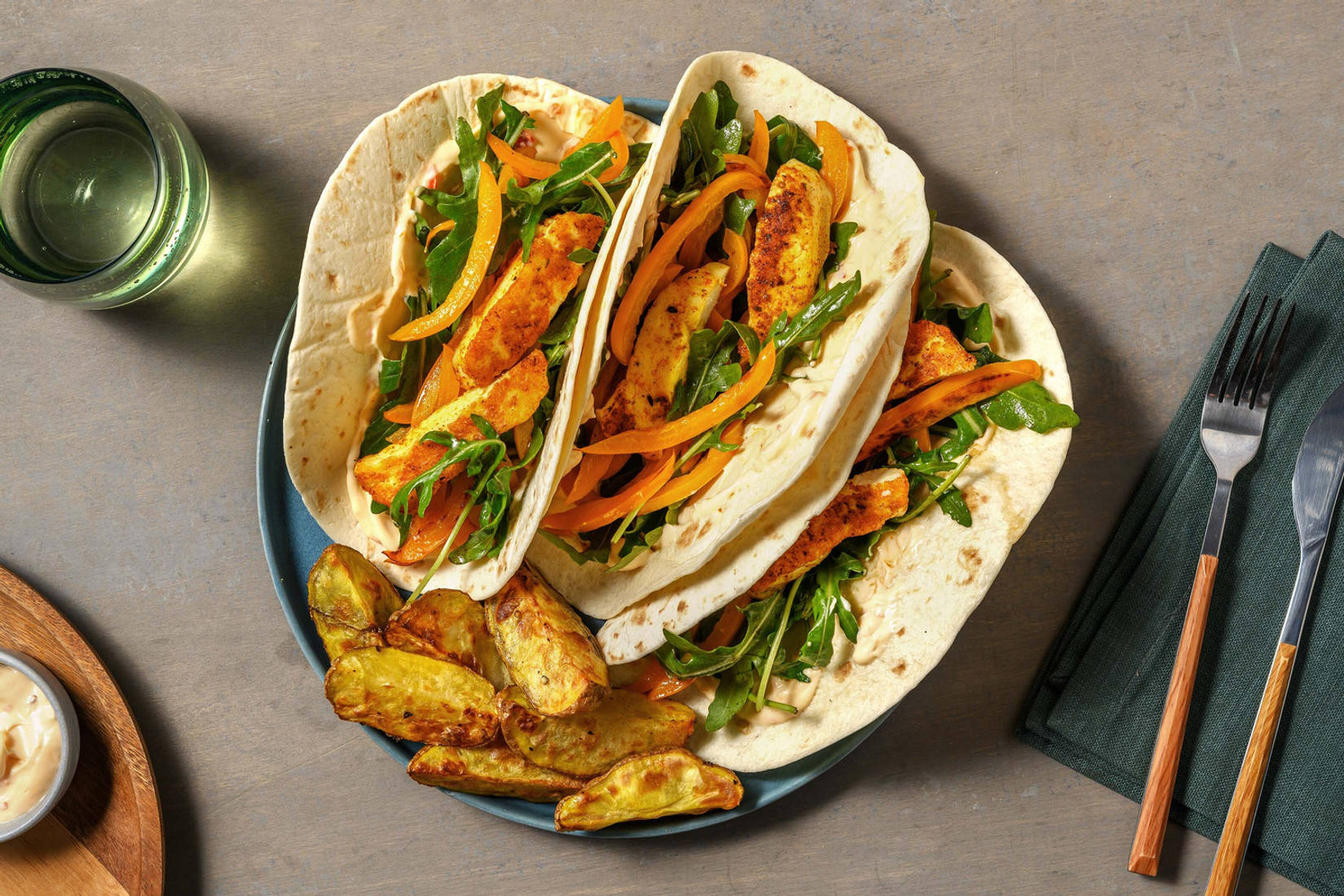 Cajun Halloumi Wraps