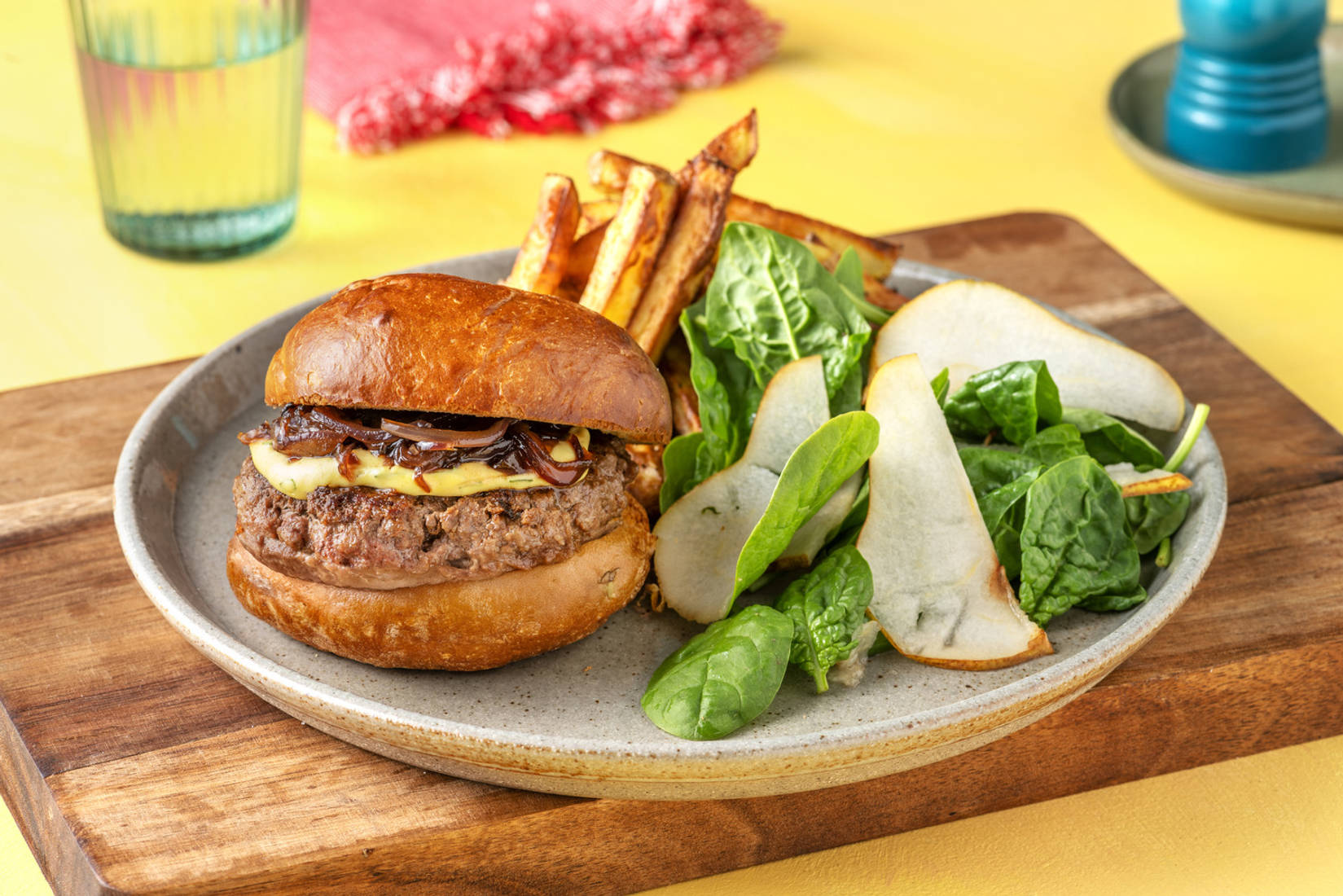 Fransk inspireret bearniaseburger